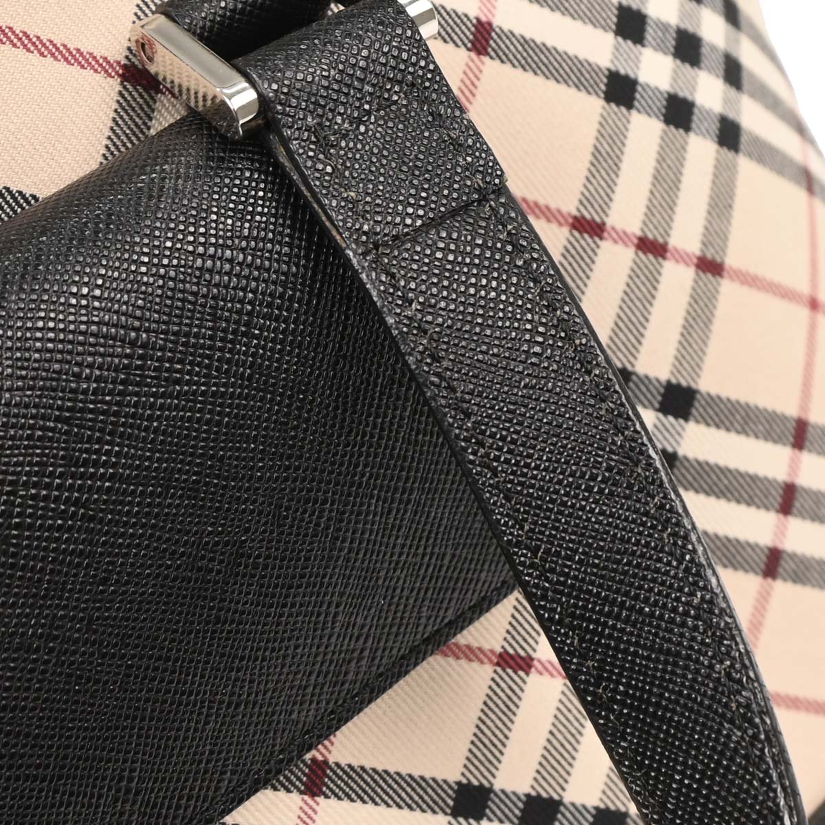 Burberry Beige Burberry Check Handbag - Image 6
