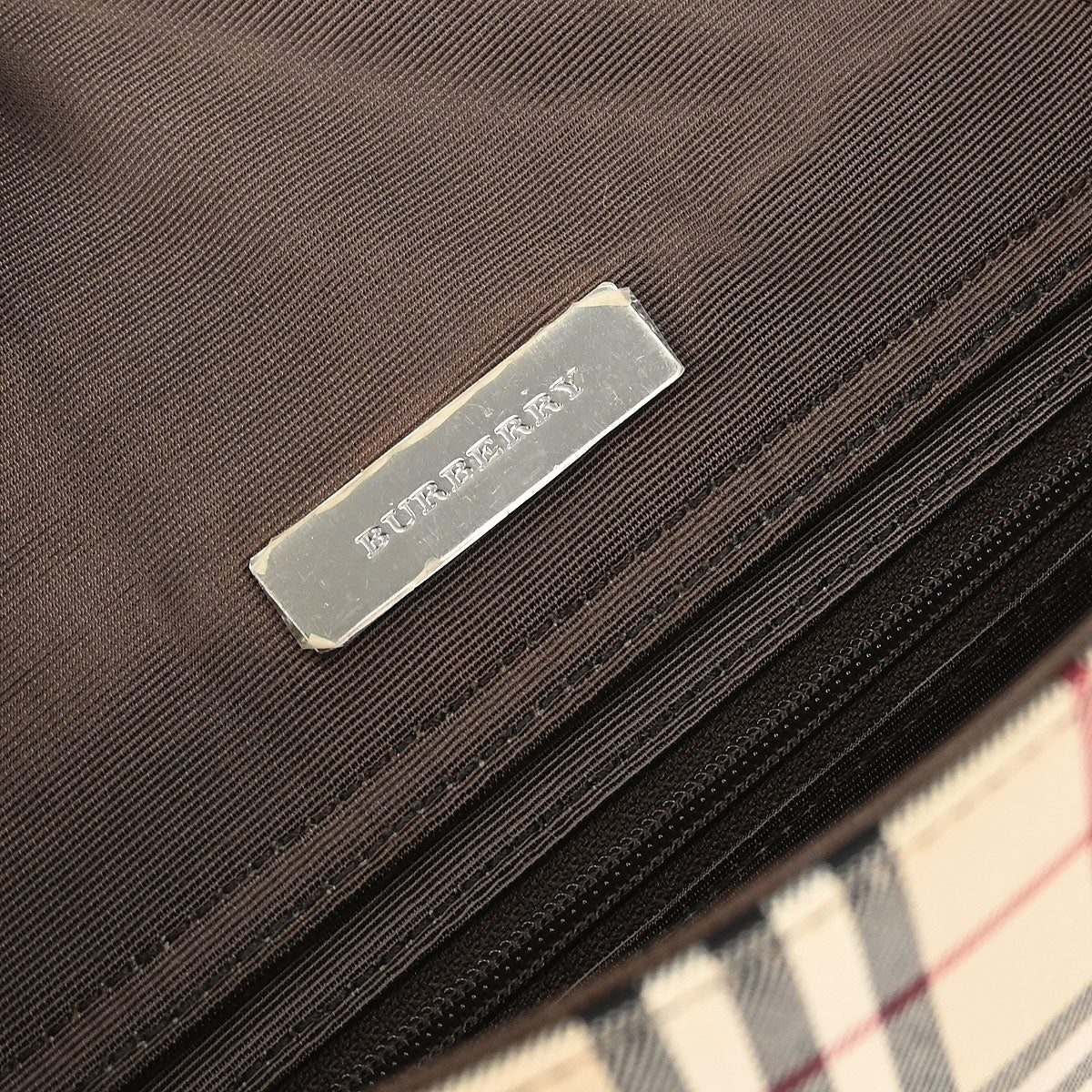 Burberry Beige Burberry Check Tote Handbag - Image 10