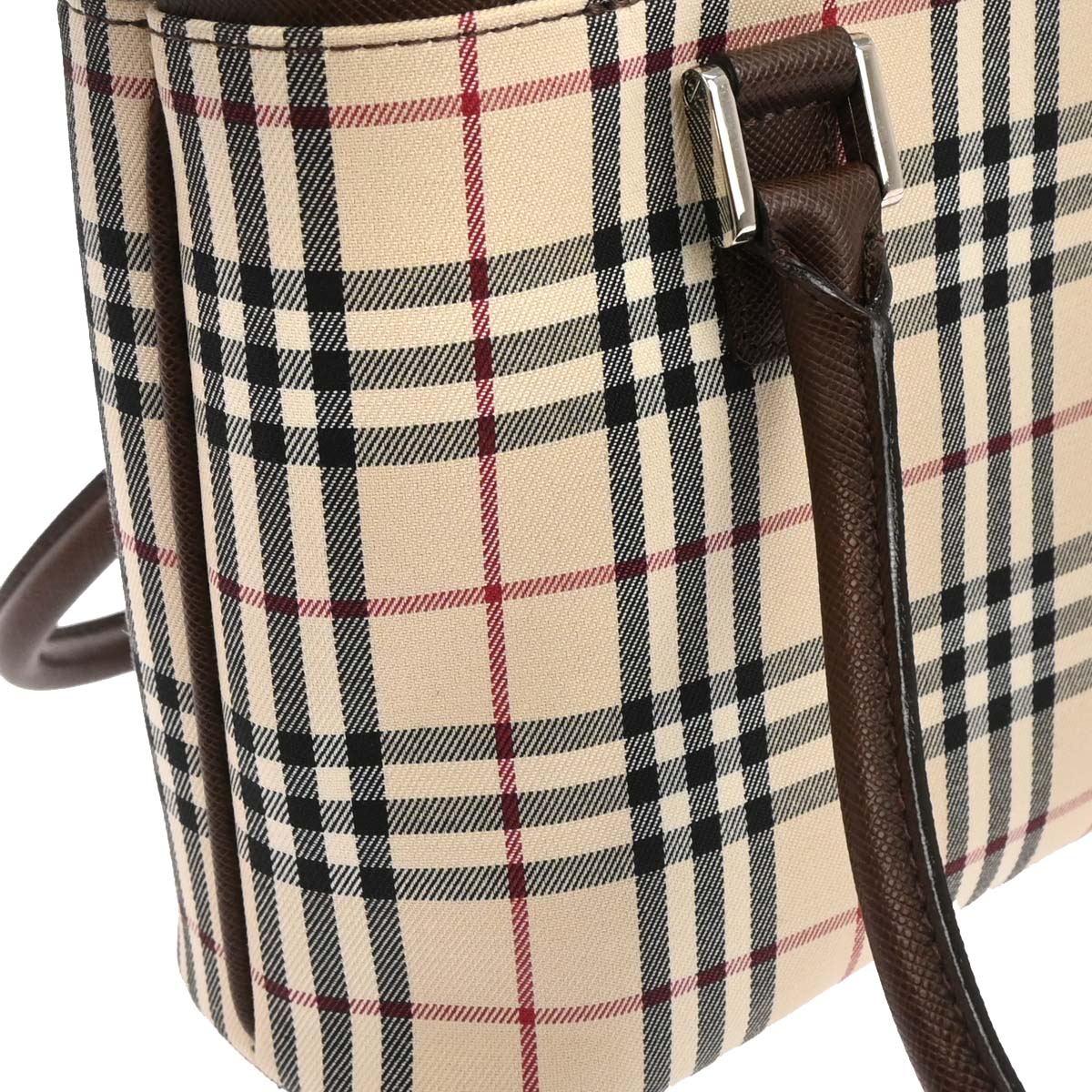 Burberry Beige Brown Burberry Check Tote Handbag - Image 4
