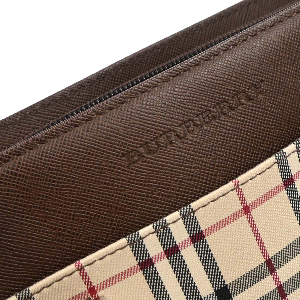 Burberry Beige Brown Burberry Check Tote Handbag - Image 6