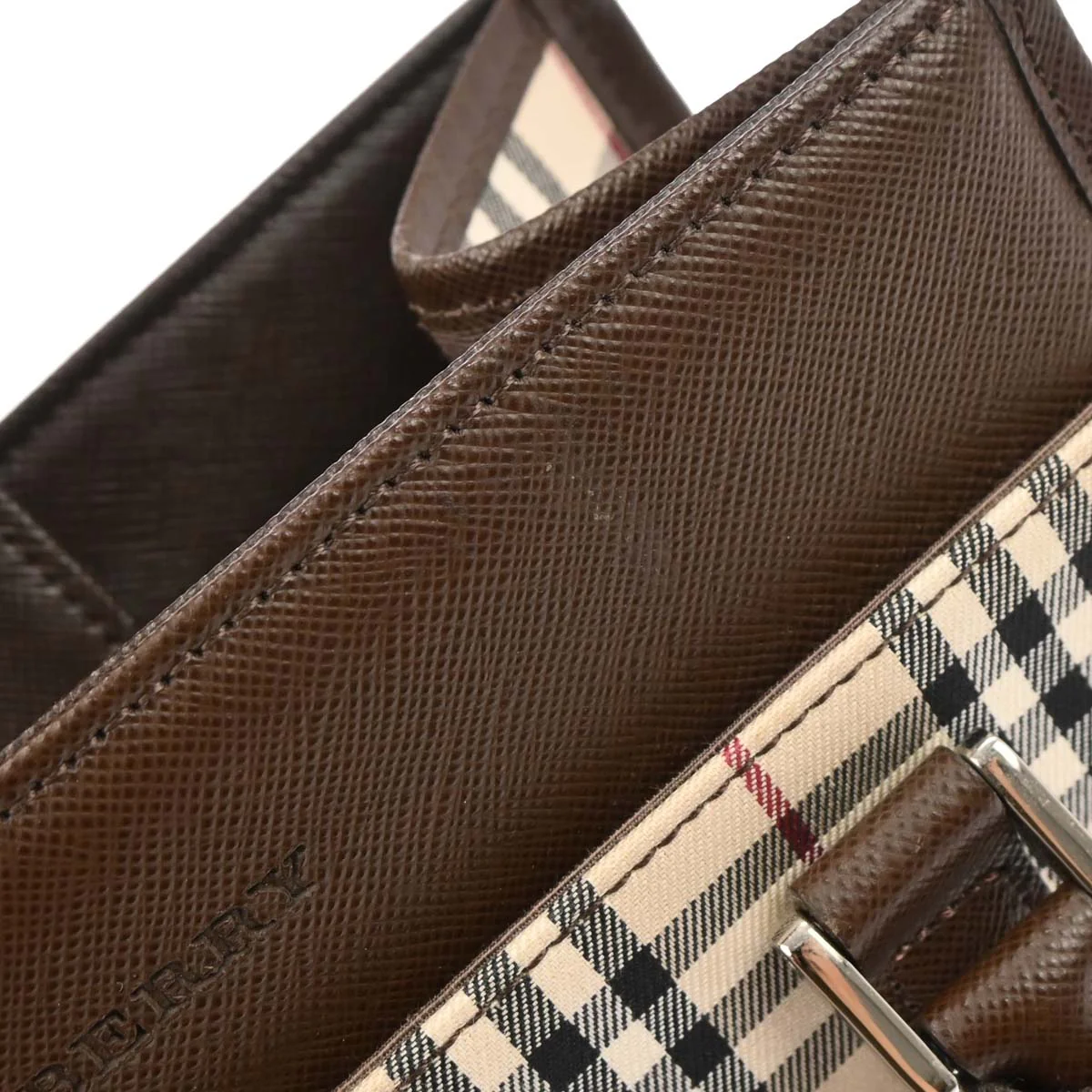 Burberry Beige Brown Burberry Check Tote Handbag - Image 10