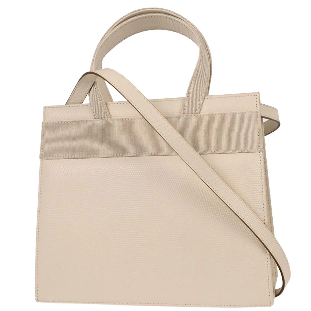 Salvatore Ferragamo * White Vara Bow 2way Shoulder Handbag - Image 2