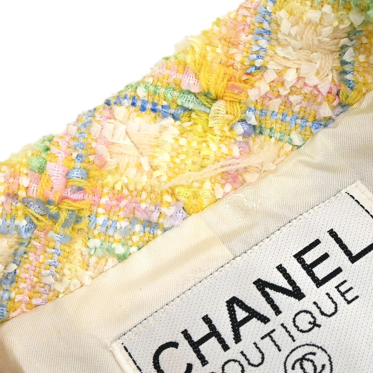 Chanel 1996 Tweed Coat Yellow #42 - Image 10