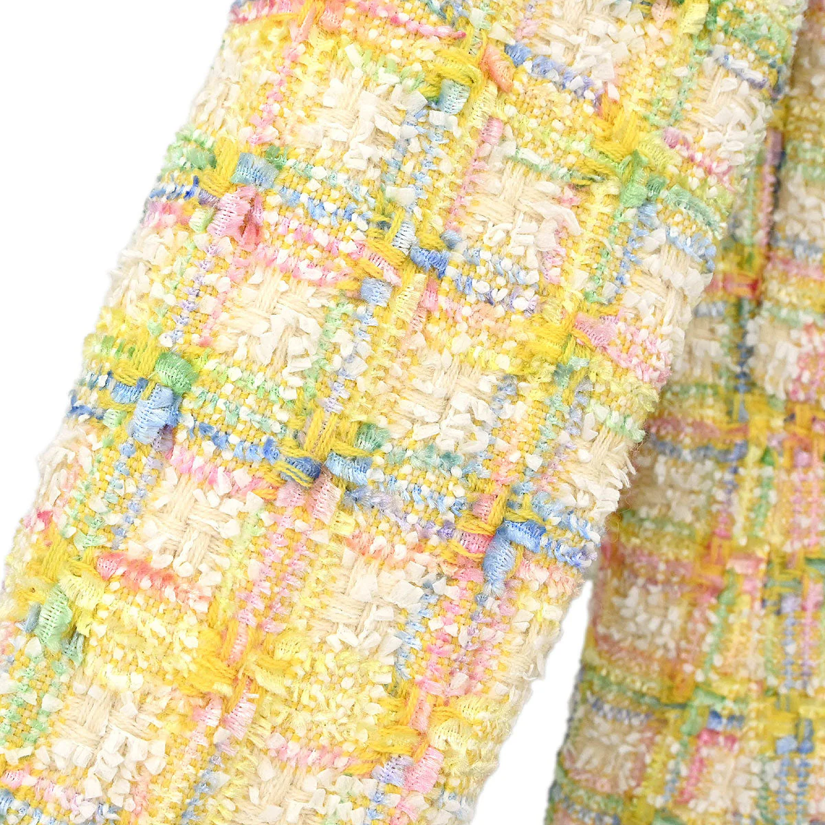 Chanel 1996 Tweed Coat Yellow #42 - Image 7