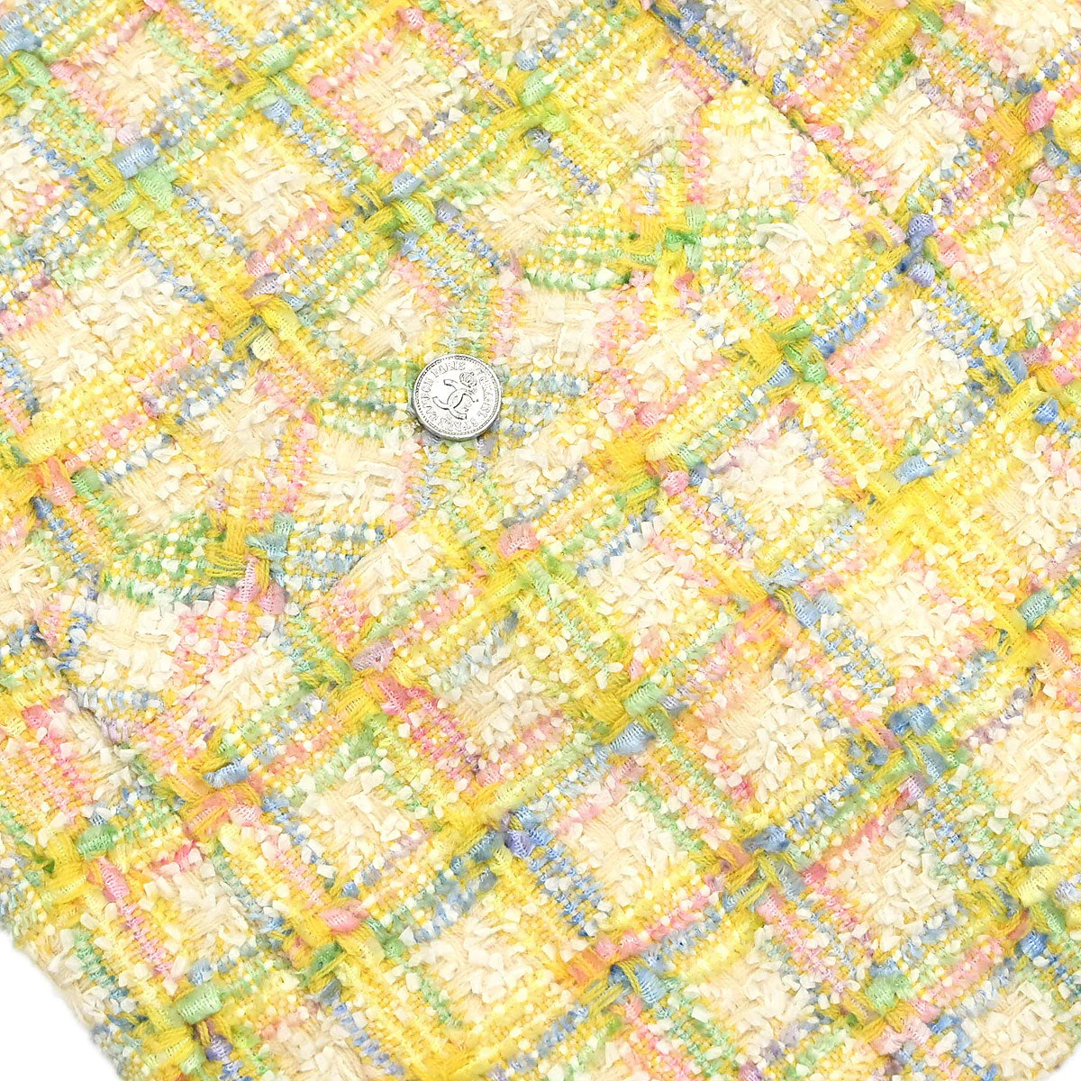 Chanel 1996 Tweed Coat Yellow #42 - Image 8