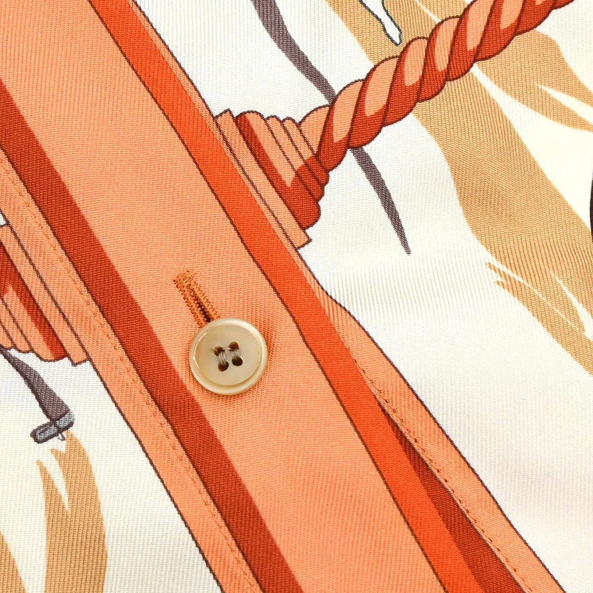 Hermes Shirt Blouse Orange #44 - Image 11
