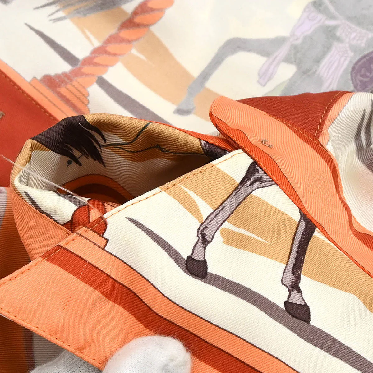 Hermes Shirt Blouse Orange #44 - Image 14