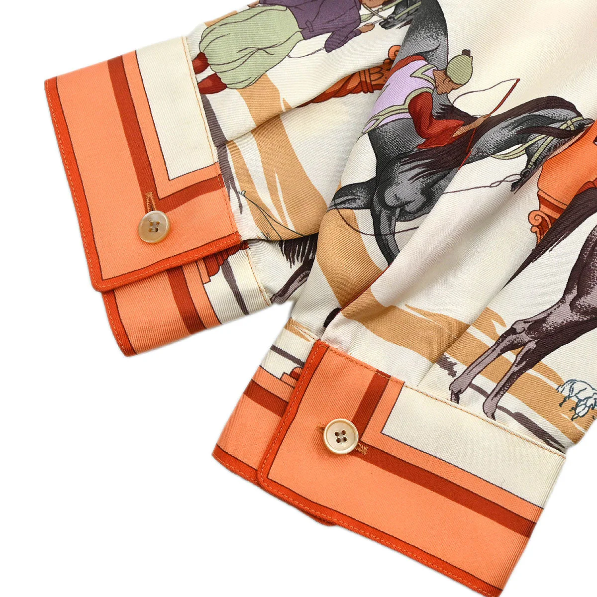 Hermes Shirt Blouse Orange #44 - Image 3