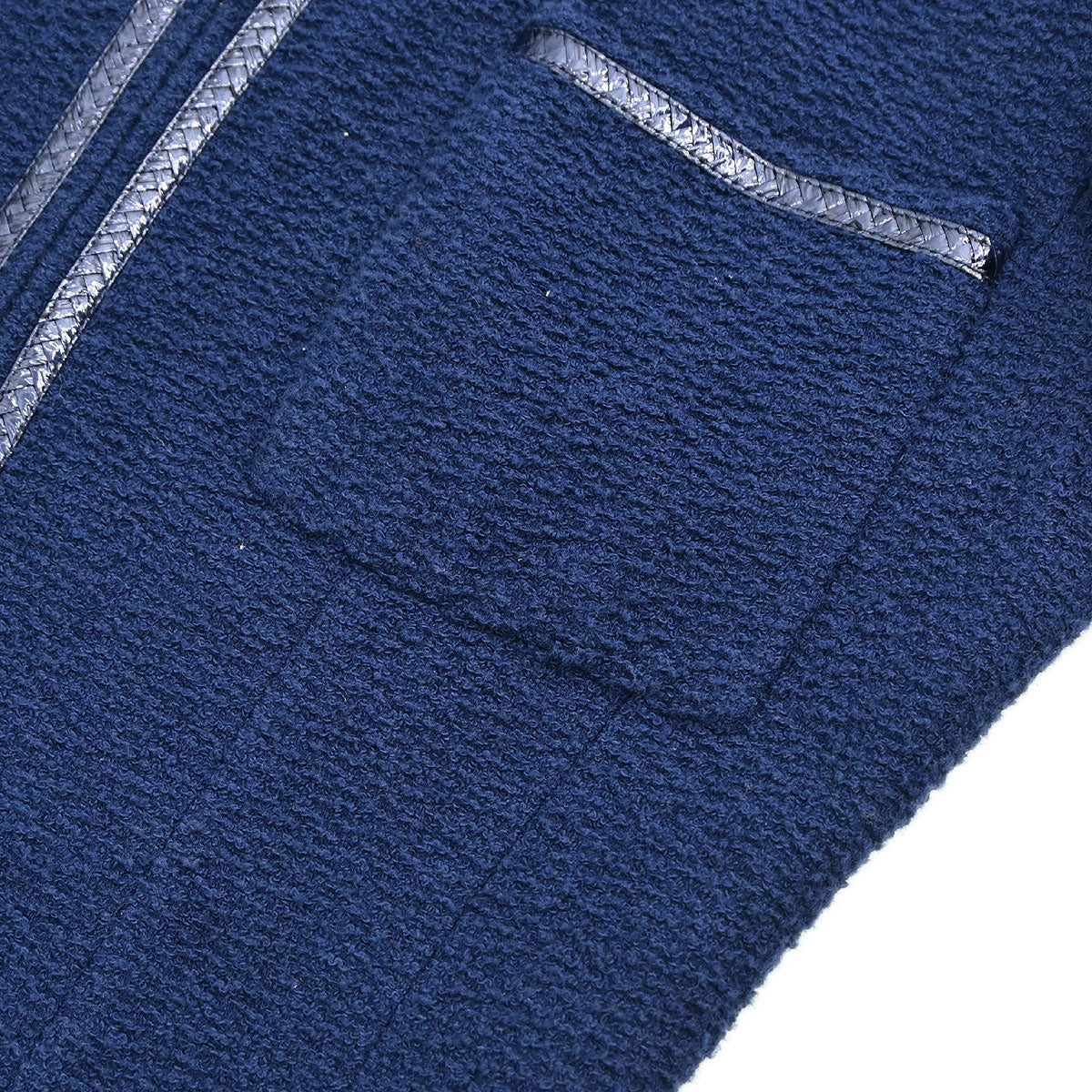 Chanel 1995 Setup Suit Jacket Skirt Navy #40 - Image 8