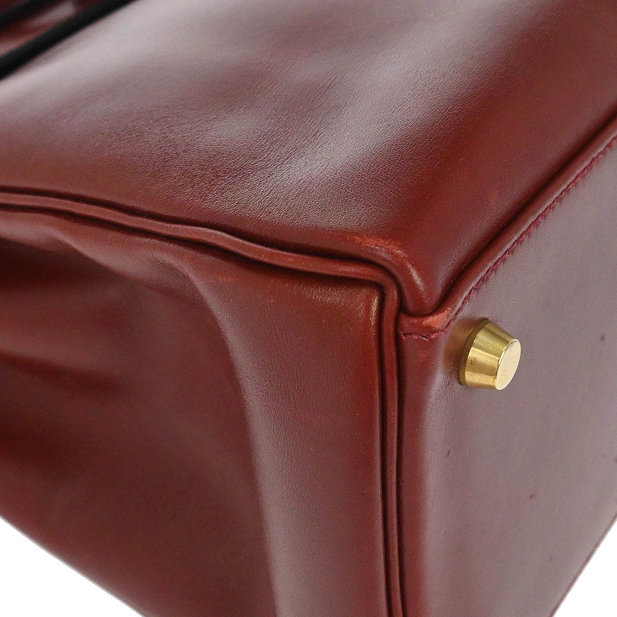 Hermes Rouge H Box Calf Kelly 32 Retourne 2way Shoulder Handbag - Image 4