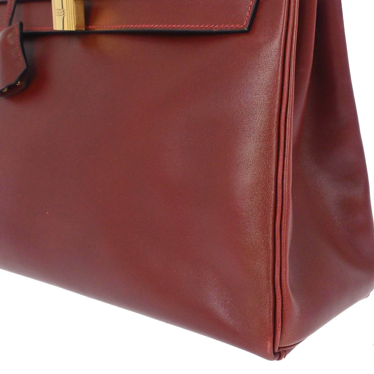 Hermes Rouge H Box Calf Kelly 32 Retourne 2way Shoulder Handbag - Image 5