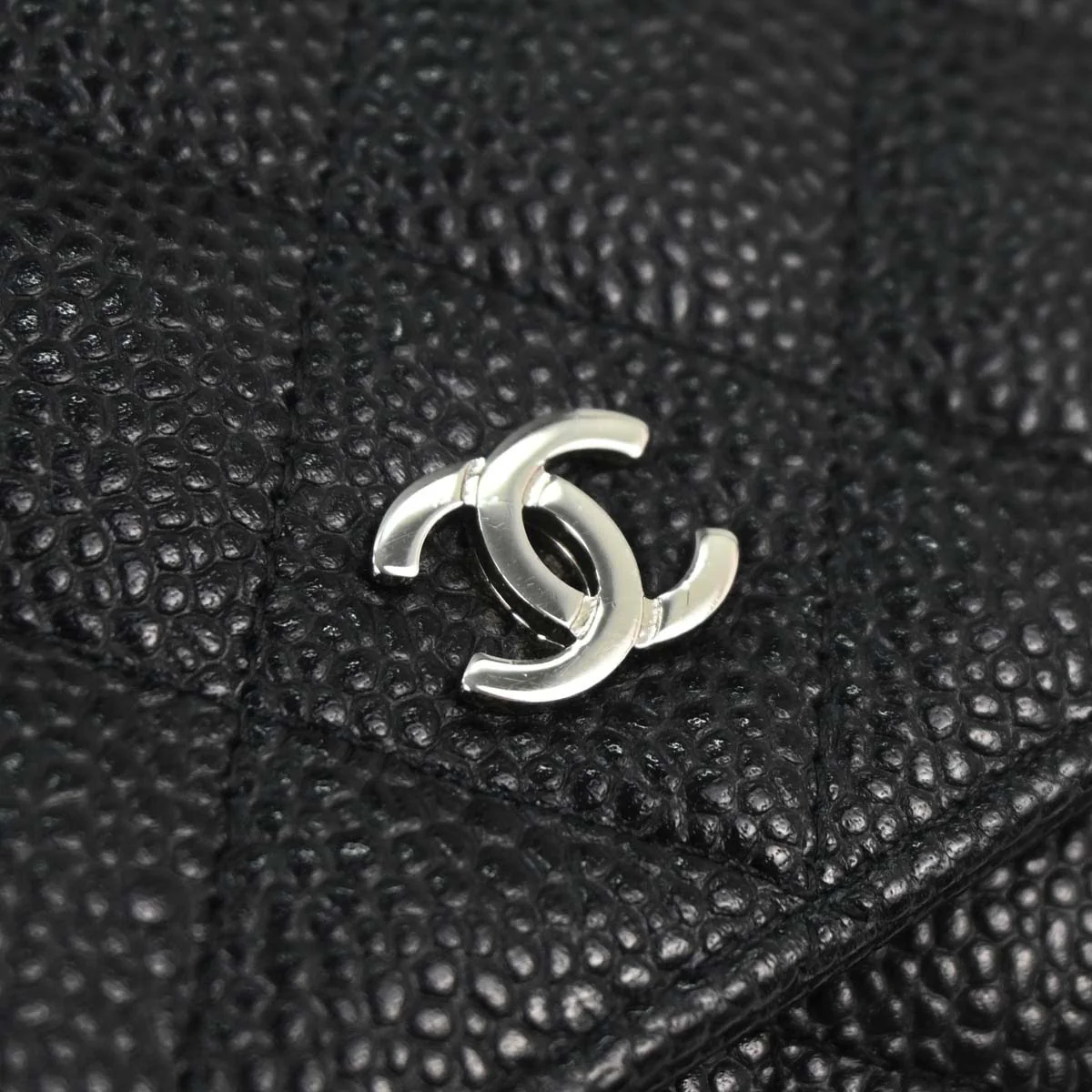 Chanel 2017 Black Caviar Skin Classic WOC Wallet on Chain Bag - Image 5