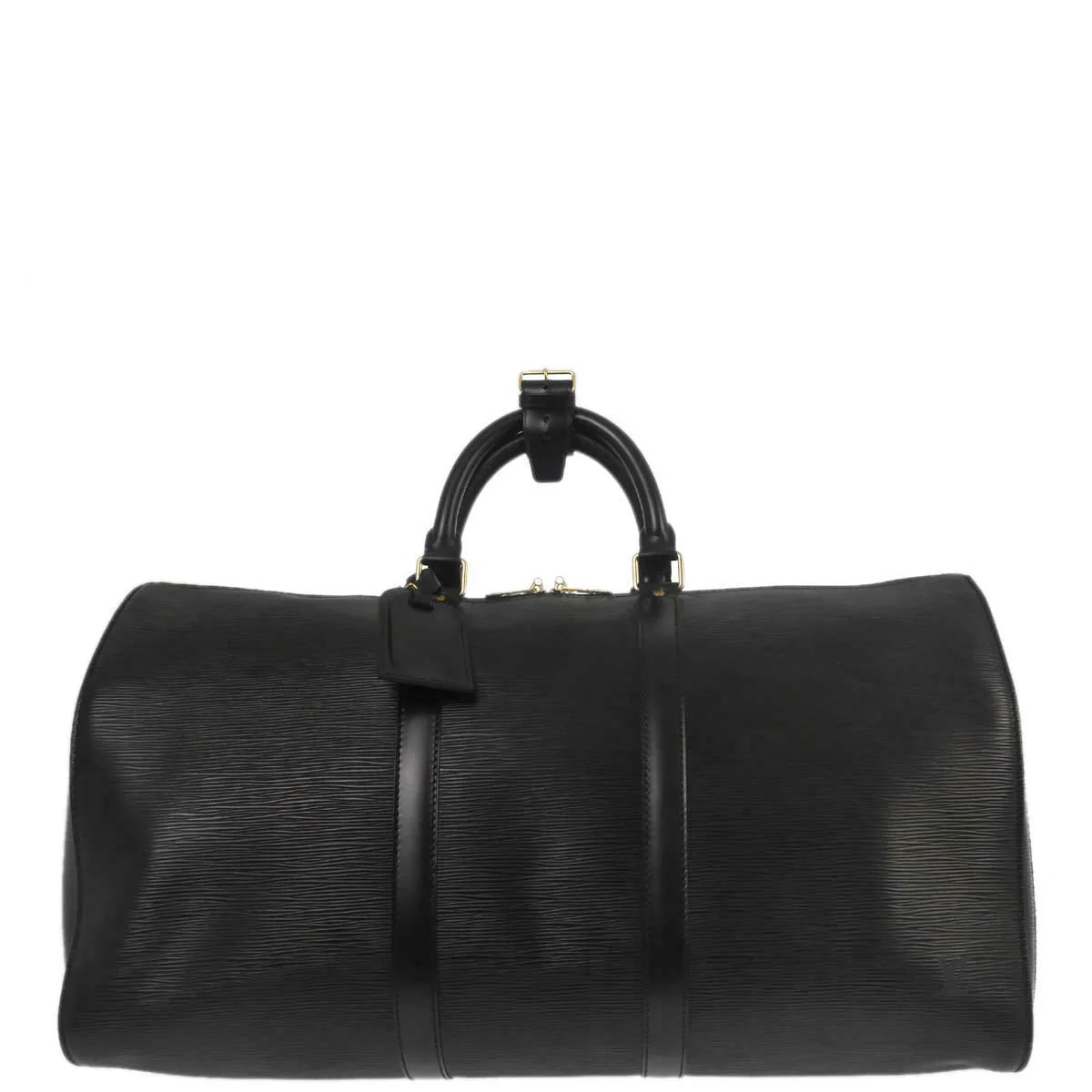 Louis Vuitton Black Epi Keepall 50 Travel Handbag M42962