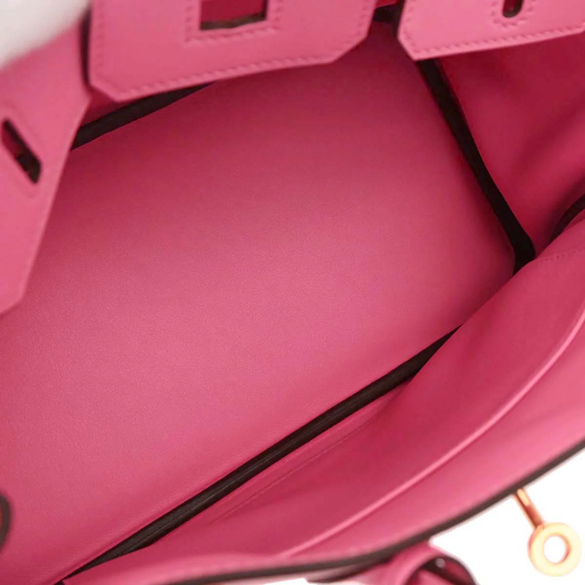 Hermes Rose Azalee Swift Birkin 25 Handbag - Image 13