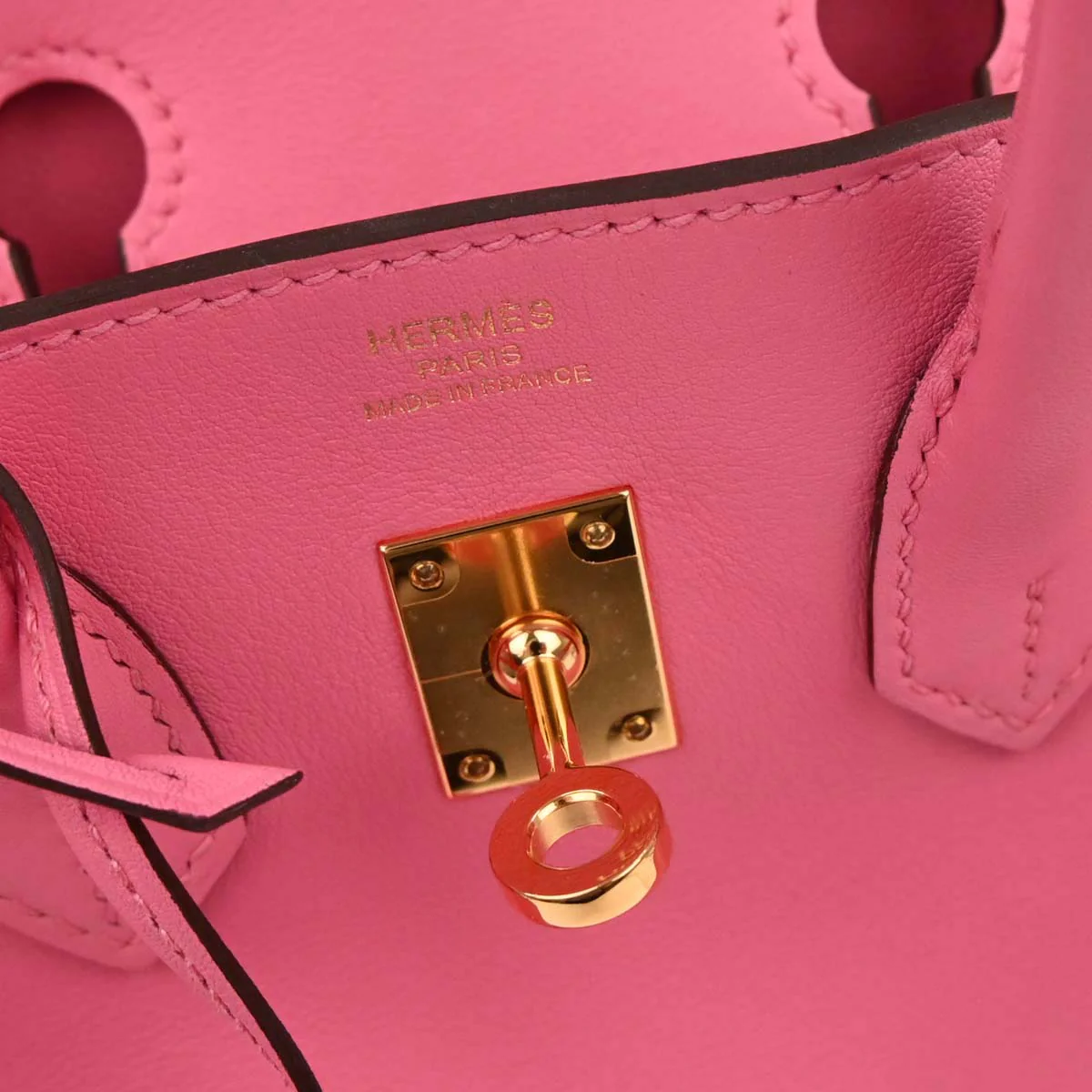 Hermes Rose Azalee Swift Birkin 25 Handbag - Image 18