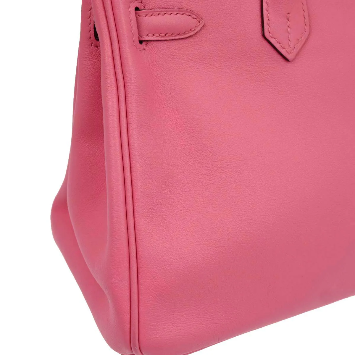 Hermes Rose Azalee Swift Birkin 25 Handbag - Image 3