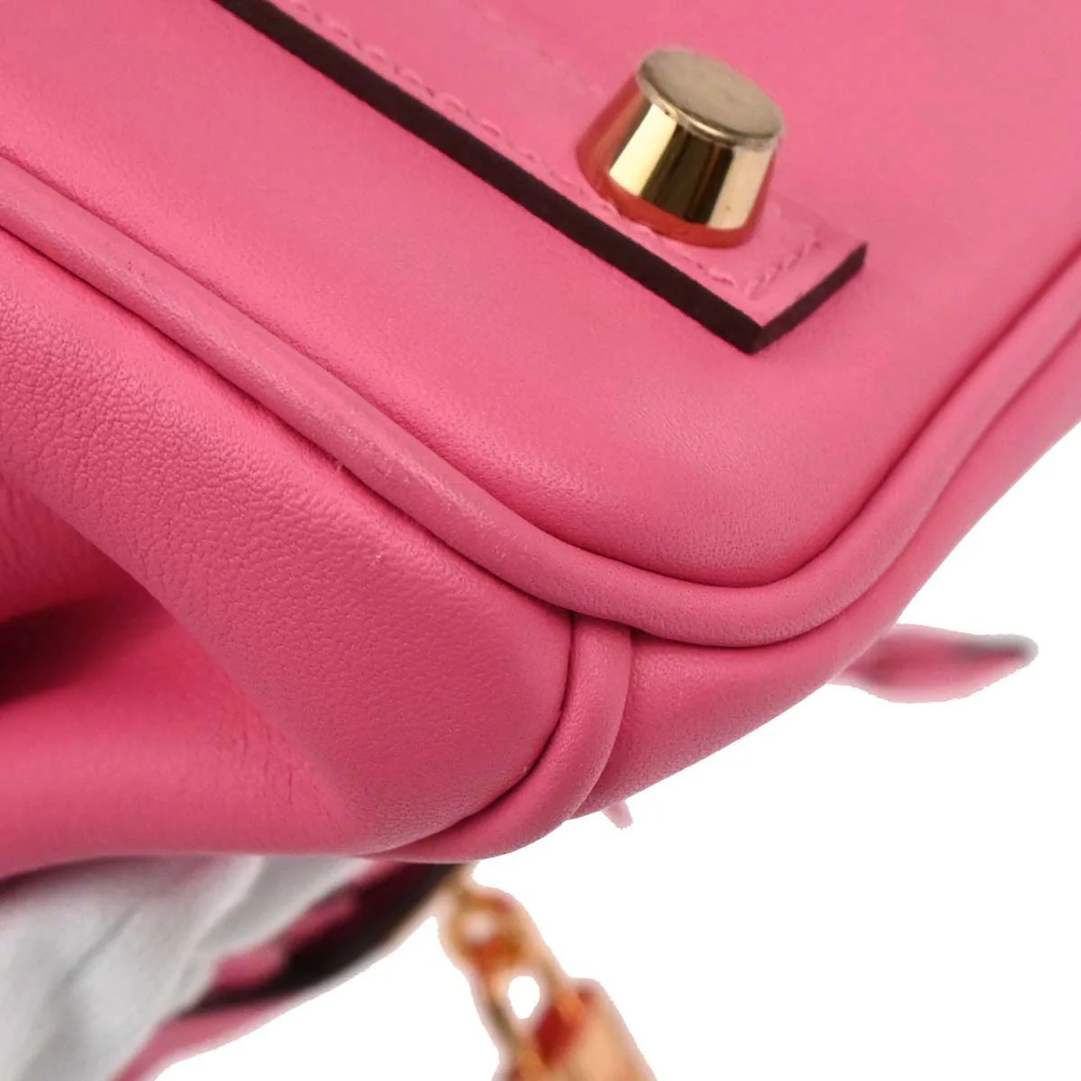 Hermes Rose Azalee Swift Birkin 25 Handbag - Image 8