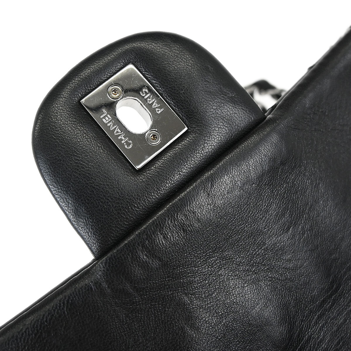Chanel Black Tweed Lambskin Patchwork Stitch Shoulder Bag - Image 13