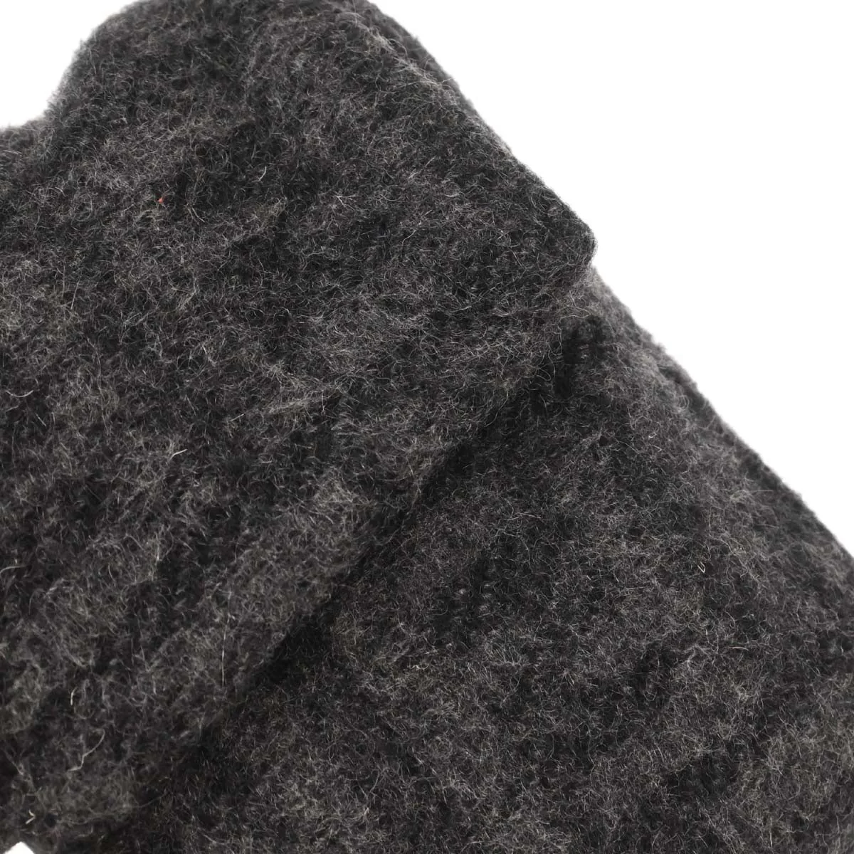 Fendi Black Gray Cashmere Baguette Handbag - Image 10
