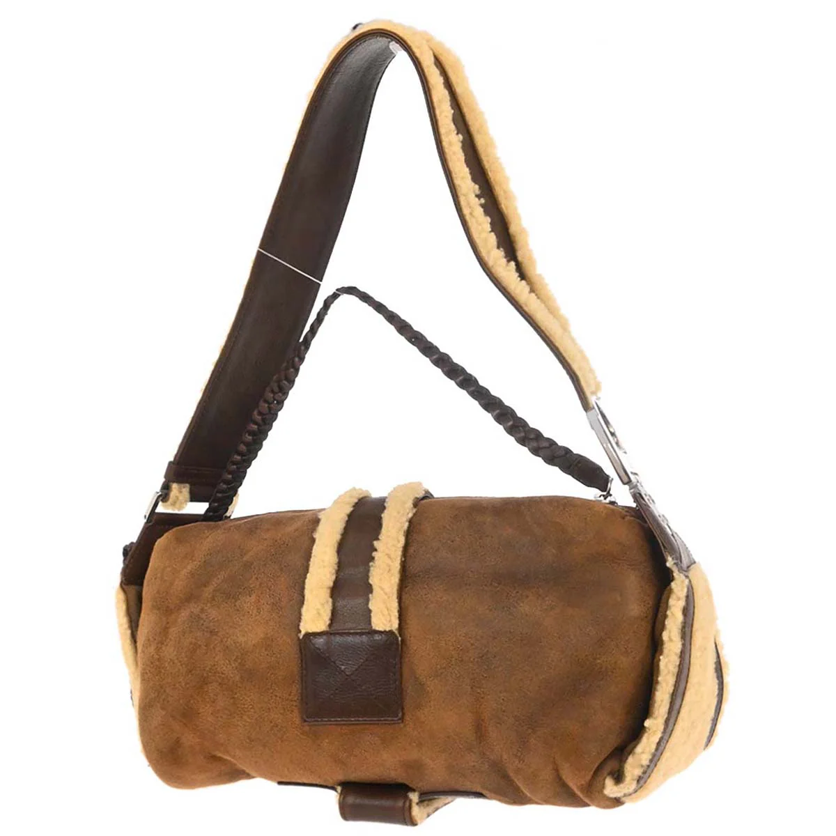 Christian Dior Brown Mouton Flight Handbag - Image 2