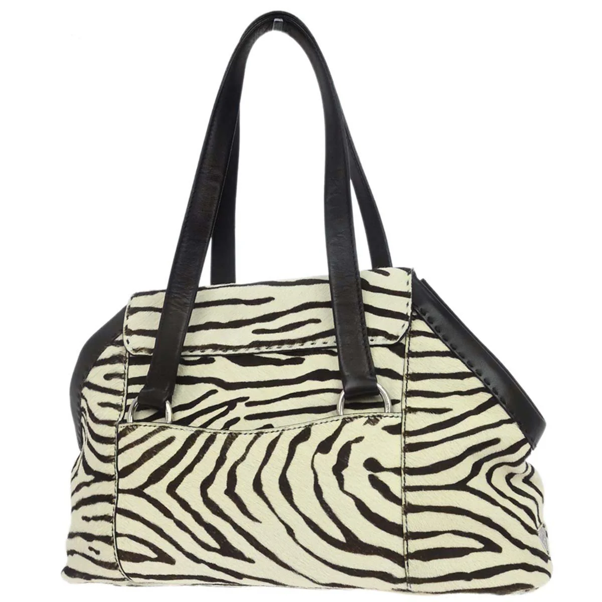 Prada White Pony Hair Handbag - Image 2