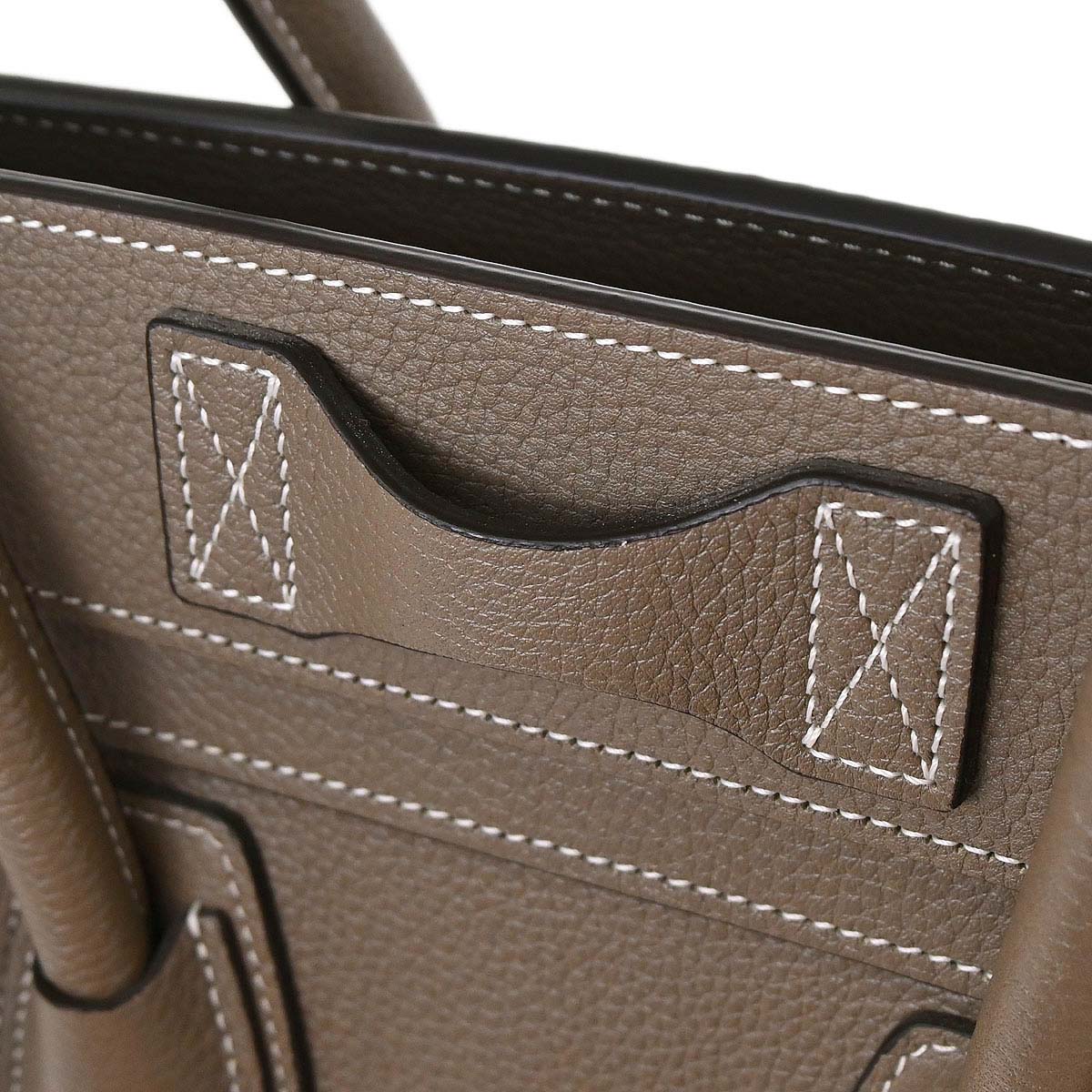 Celine Brown Luggage Micro Tote Handbag - Image 9