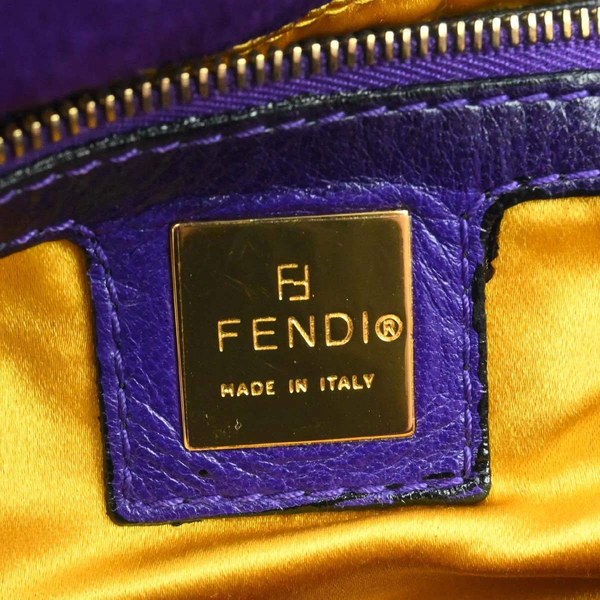 Fendi Purple Suede Baguette Handbag - Image 19