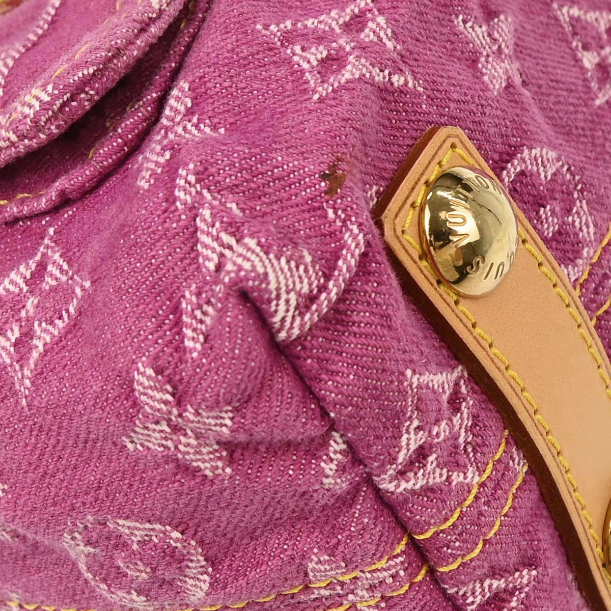 Louis Vuitton Pink Monogram Denim Baggy PM Shoulder Bag M95212 - Image 10