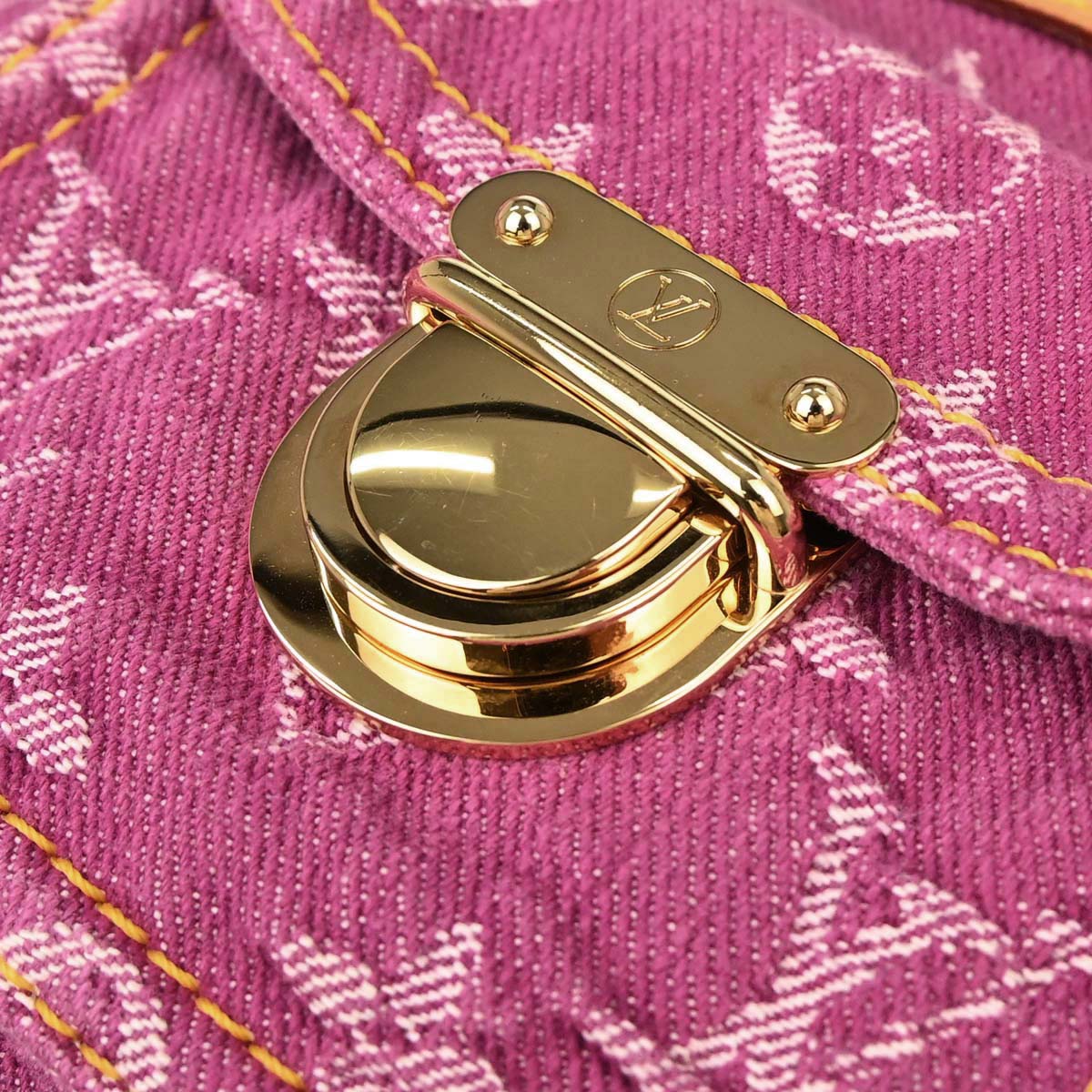 Louis Vuitton Pink Monogram Denim Baggy PM Shoulder Bag M95212 - Image 14