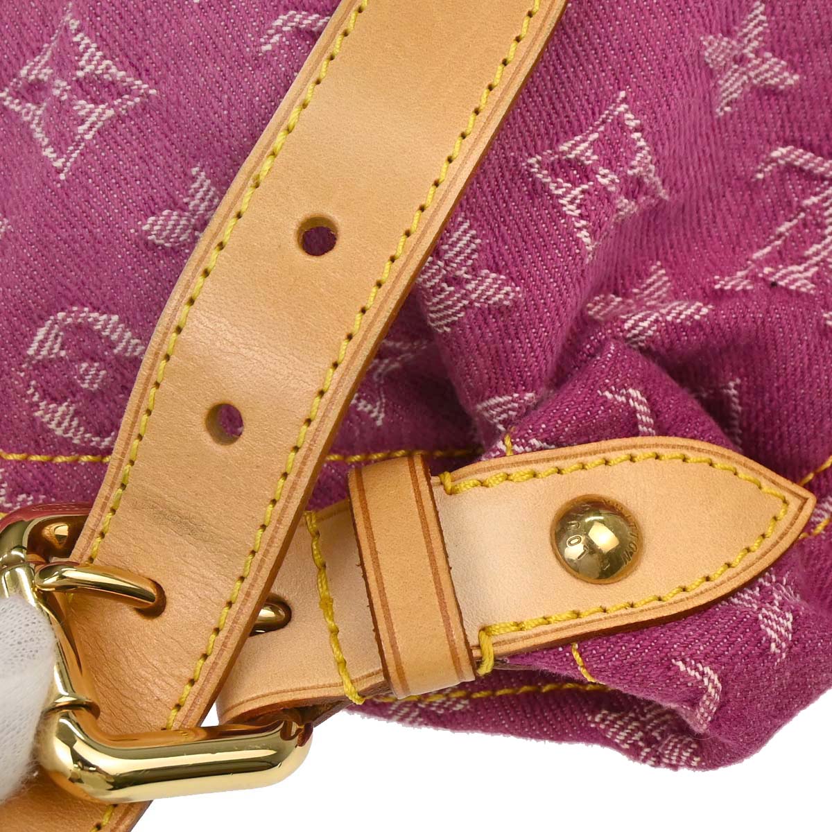 Louis Vuitton Pink Monogram Denim Baggy PM Shoulder Bag M95212 - Image 3