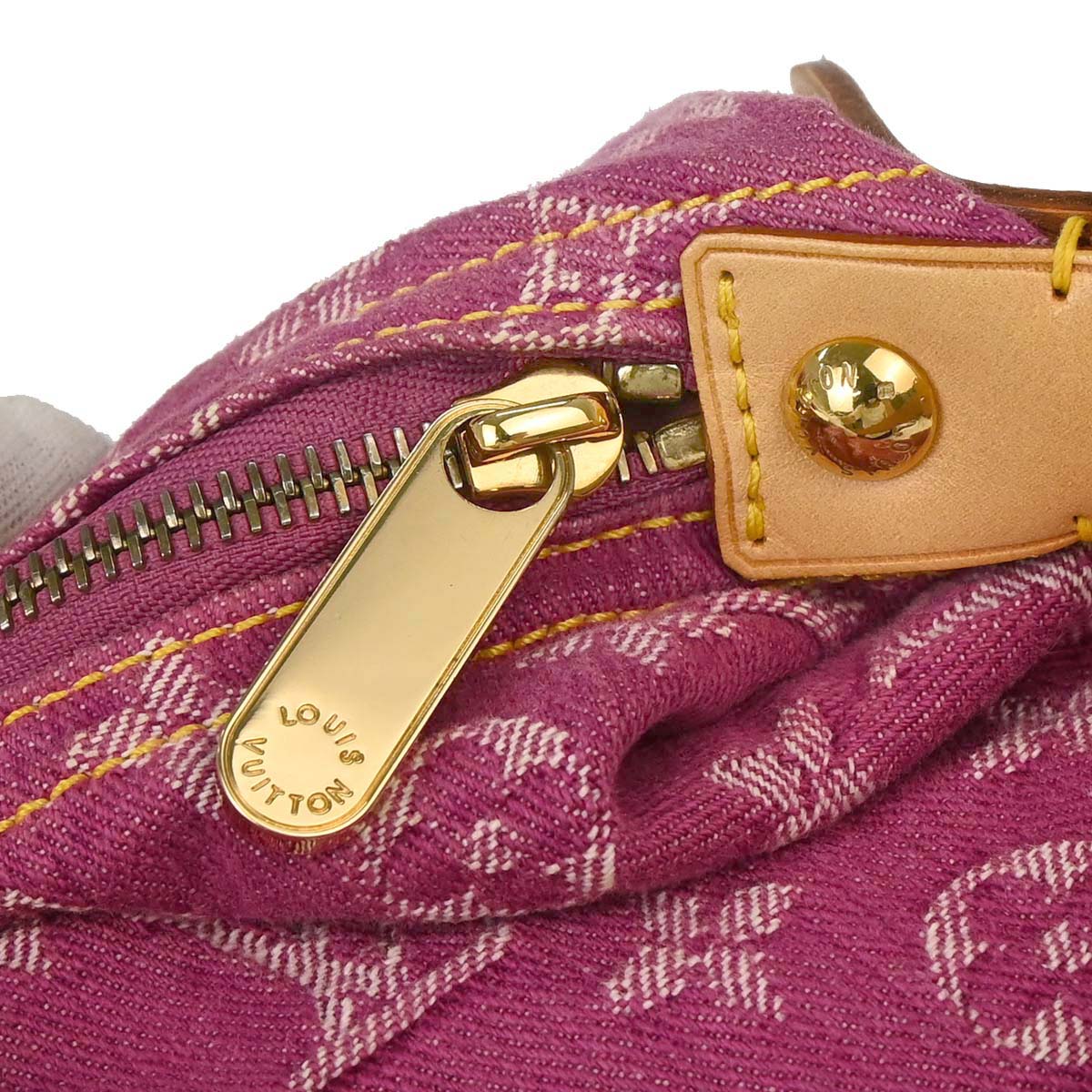 Louis Vuitton Pink Monogram Denim Baggy PM Shoulder Bag M95212 - Image 7