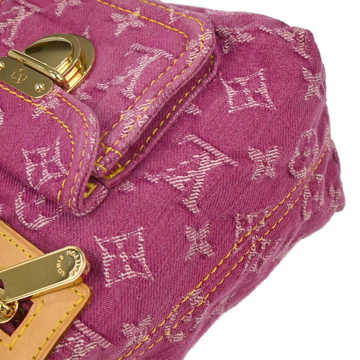 Louis Vuitton Pink Monogram Denim Baggy PM Shoulder Bag M95212 - Image 9