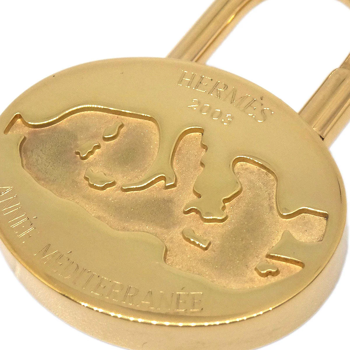 Hermes 2003 Mediterranean Cadena Padlock Gold Small Good - Image 3