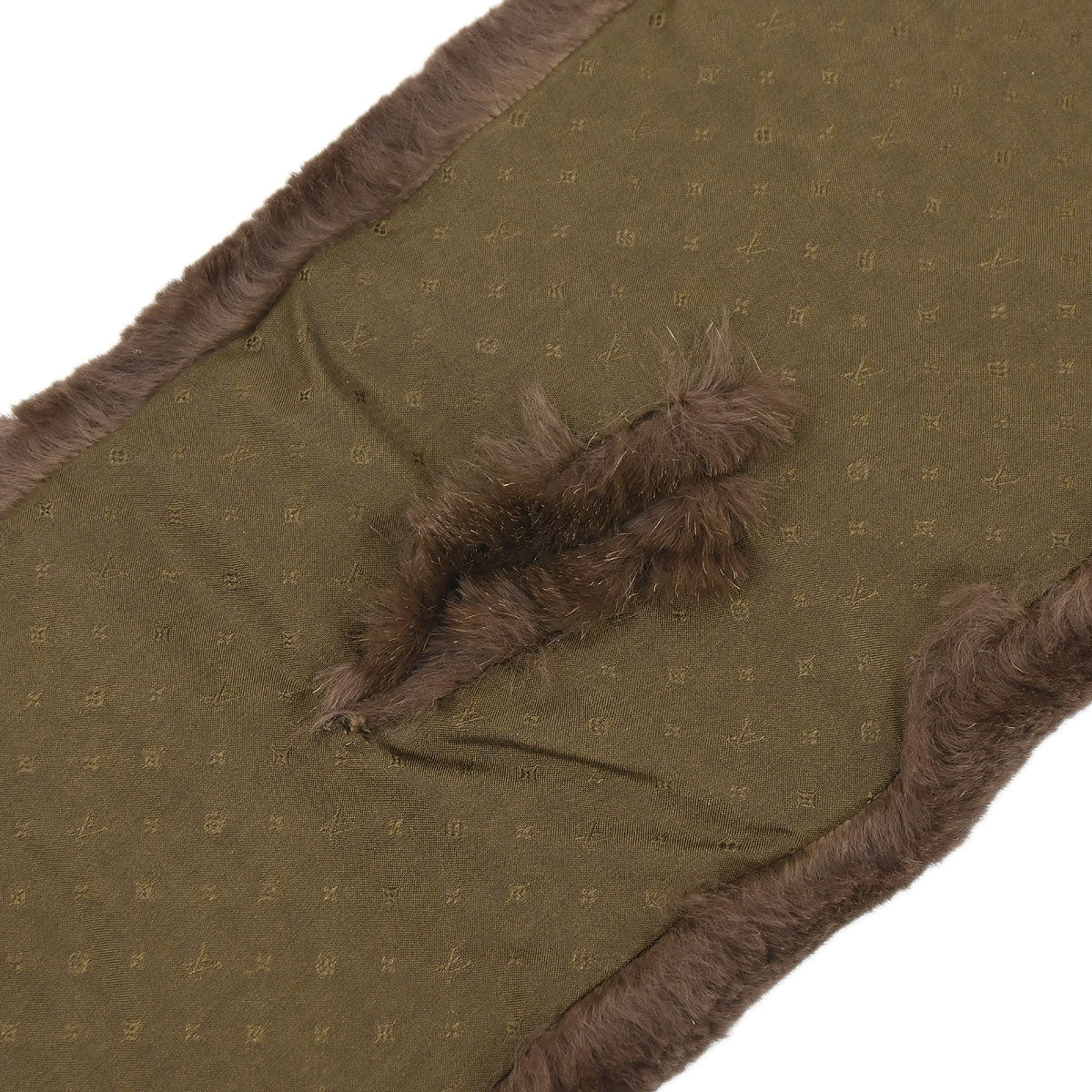 Louis Vuitton Monogram Rabbit Fur Flower Echarpe Bystamp Rex Stole M75757 - Image 7