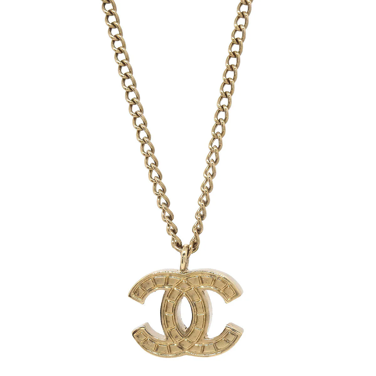 Chanel Gold CC Pendant Necklace 03P
