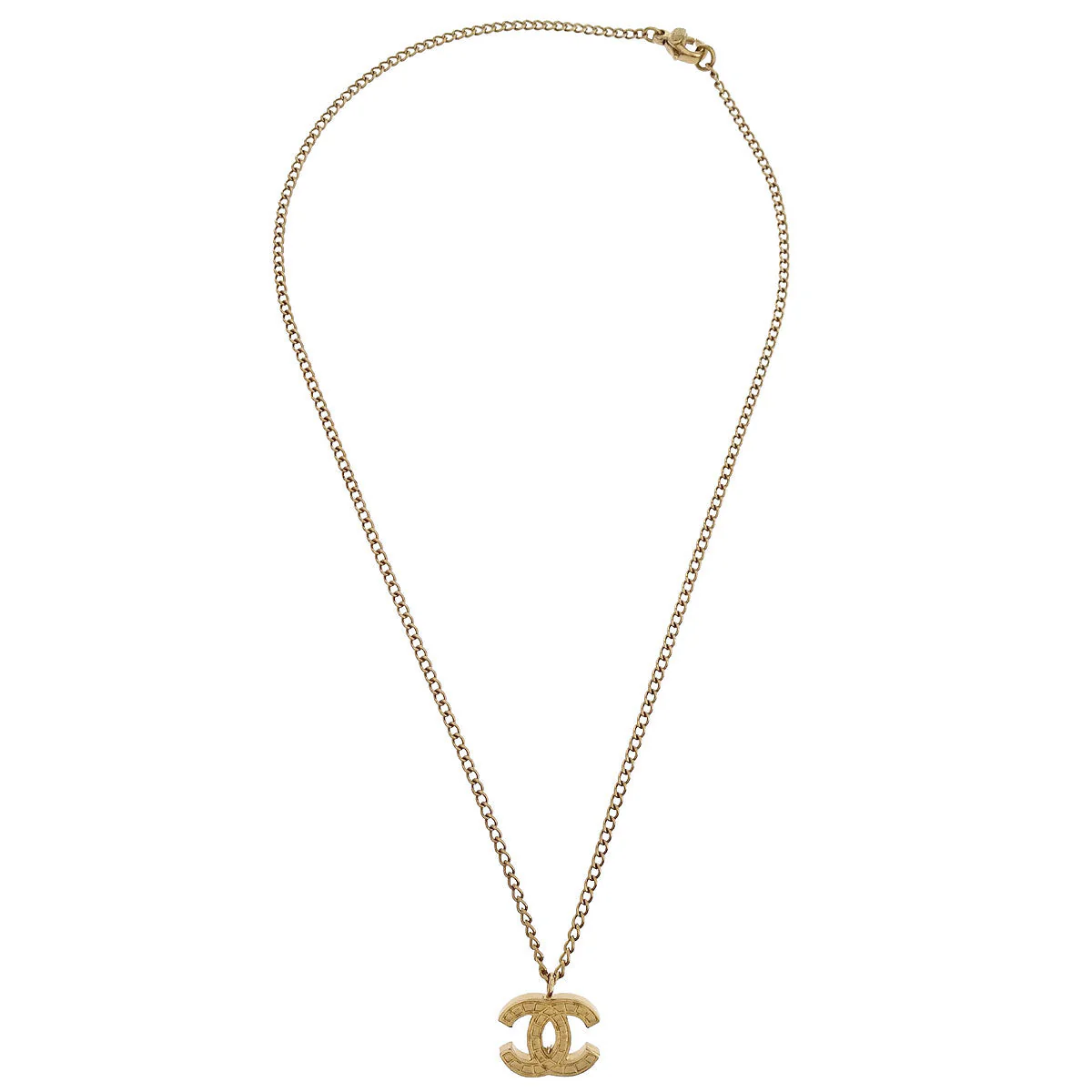 Chanel Gold CC Pendant Necklace 03P - Image 2