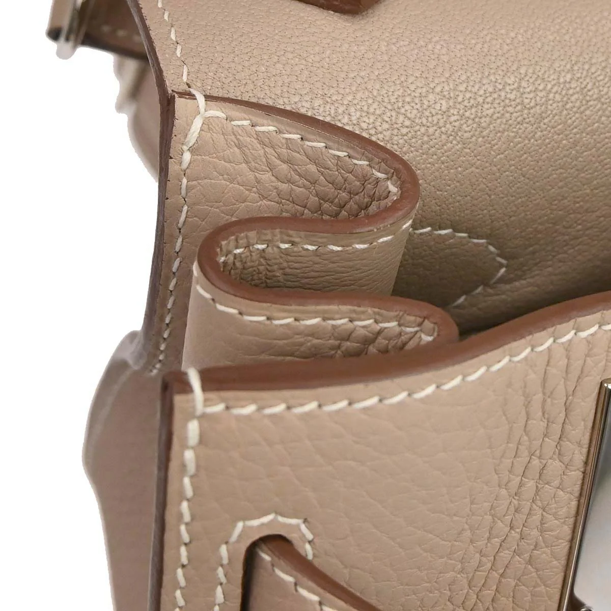 Hermes Argile Taurillon Clemence Jypsiere 31 Shoulder Bag - Image 11
