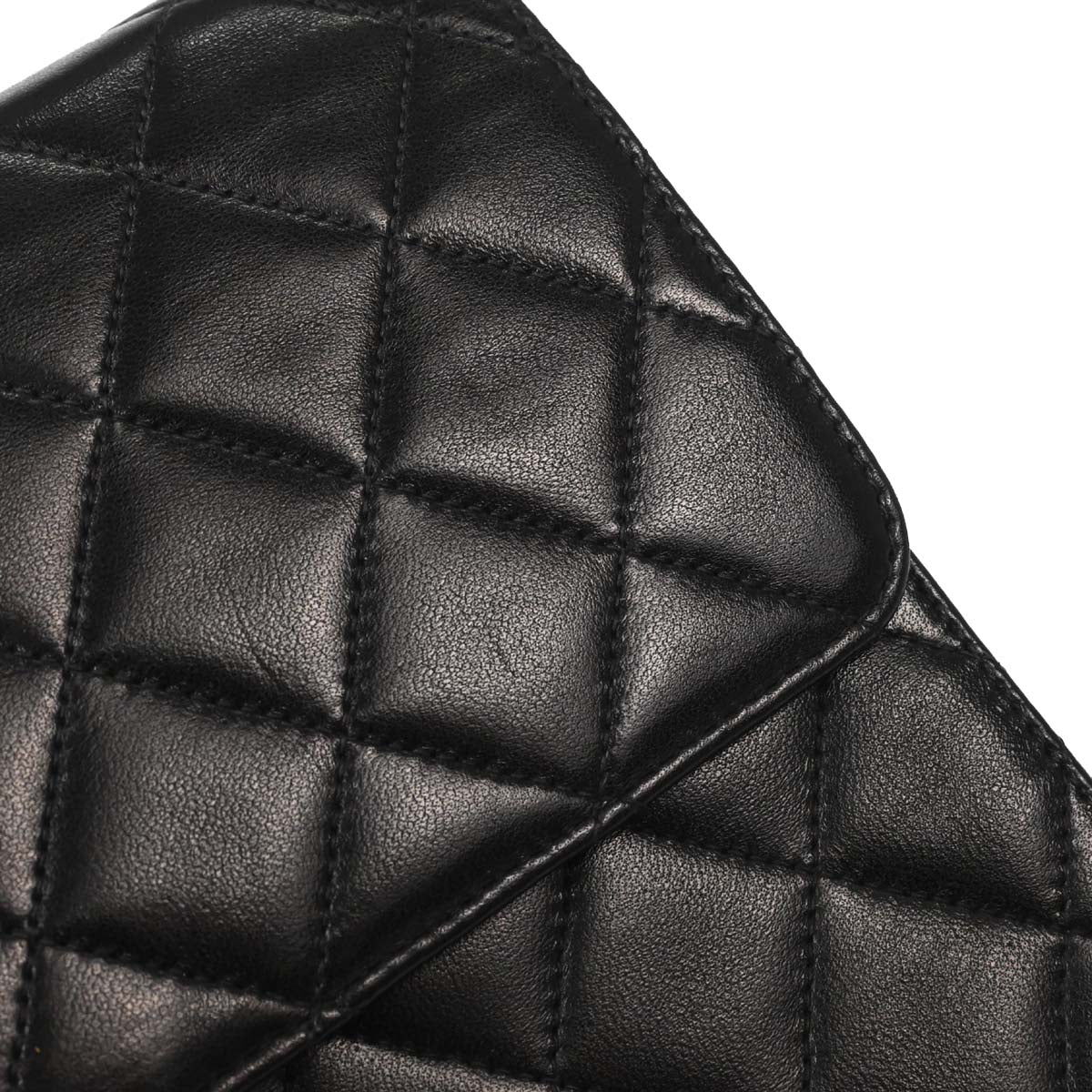 Chanel Black Lambskin Pushlock Small Half Flap Shoulder Bag - Image 12