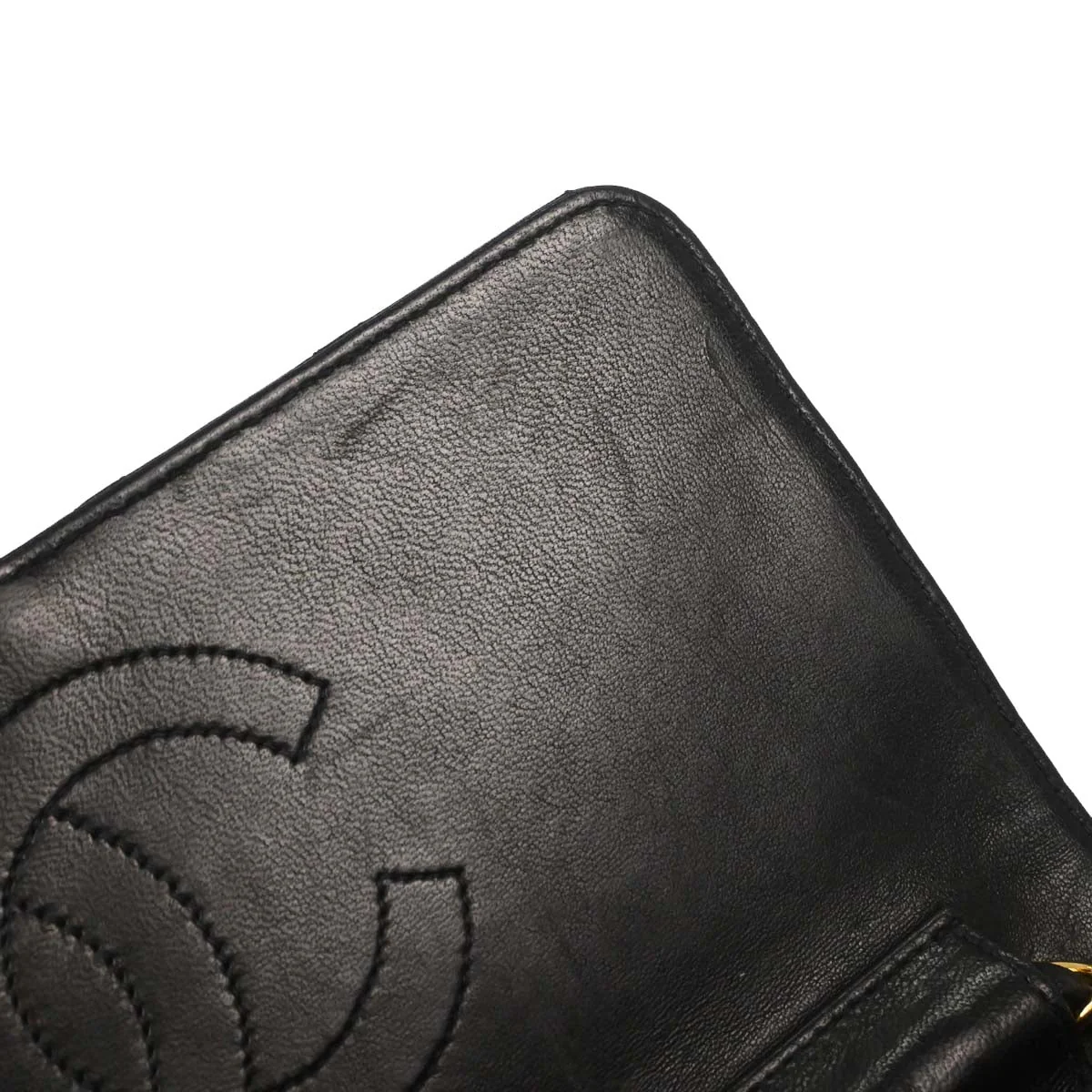 Chanel Black Lambskin Pushlock Small Half Flap Shoulder Bag - Image 15