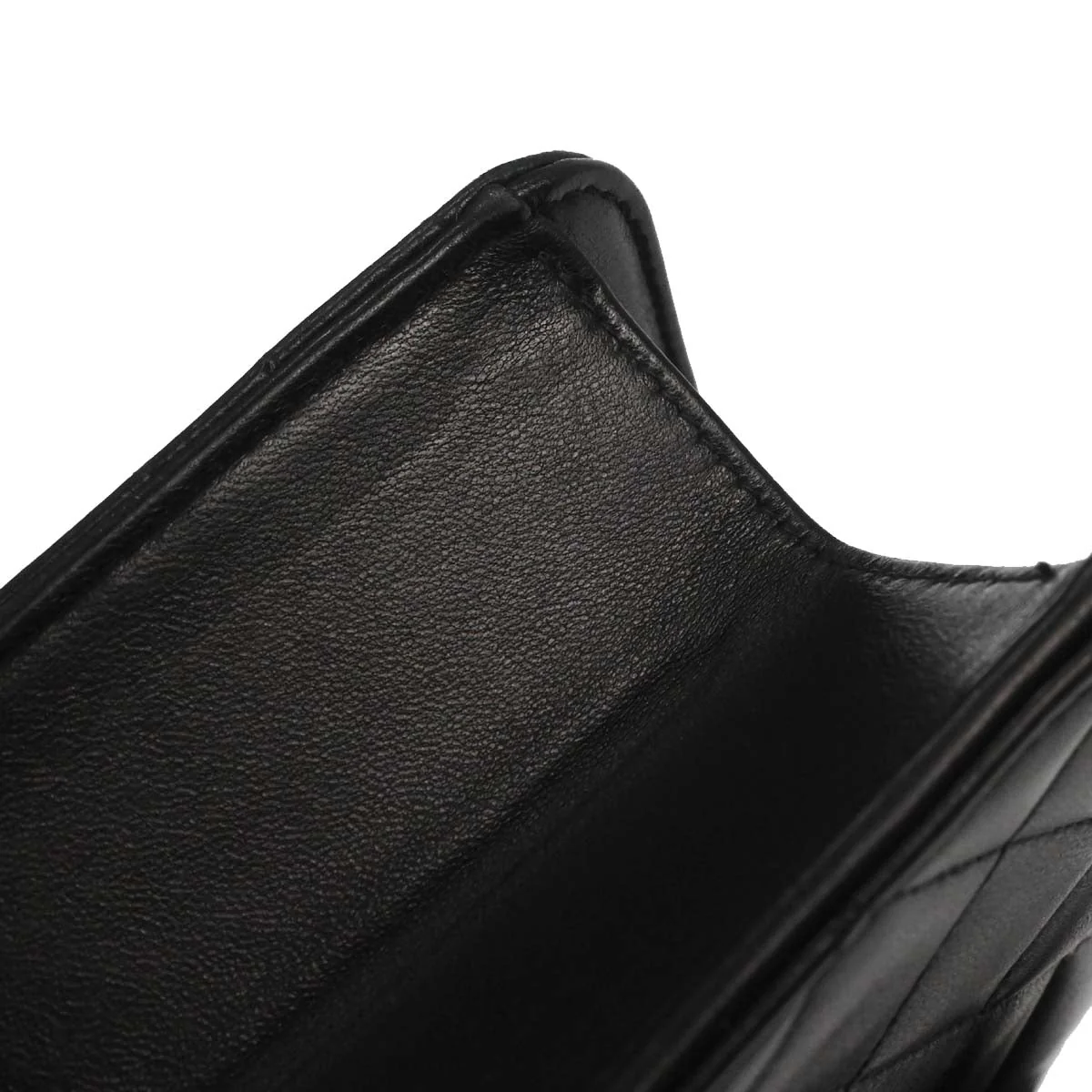 Chanel Black Lambskin Pushlock Small Half Flap Shoulder Bag - Image 4