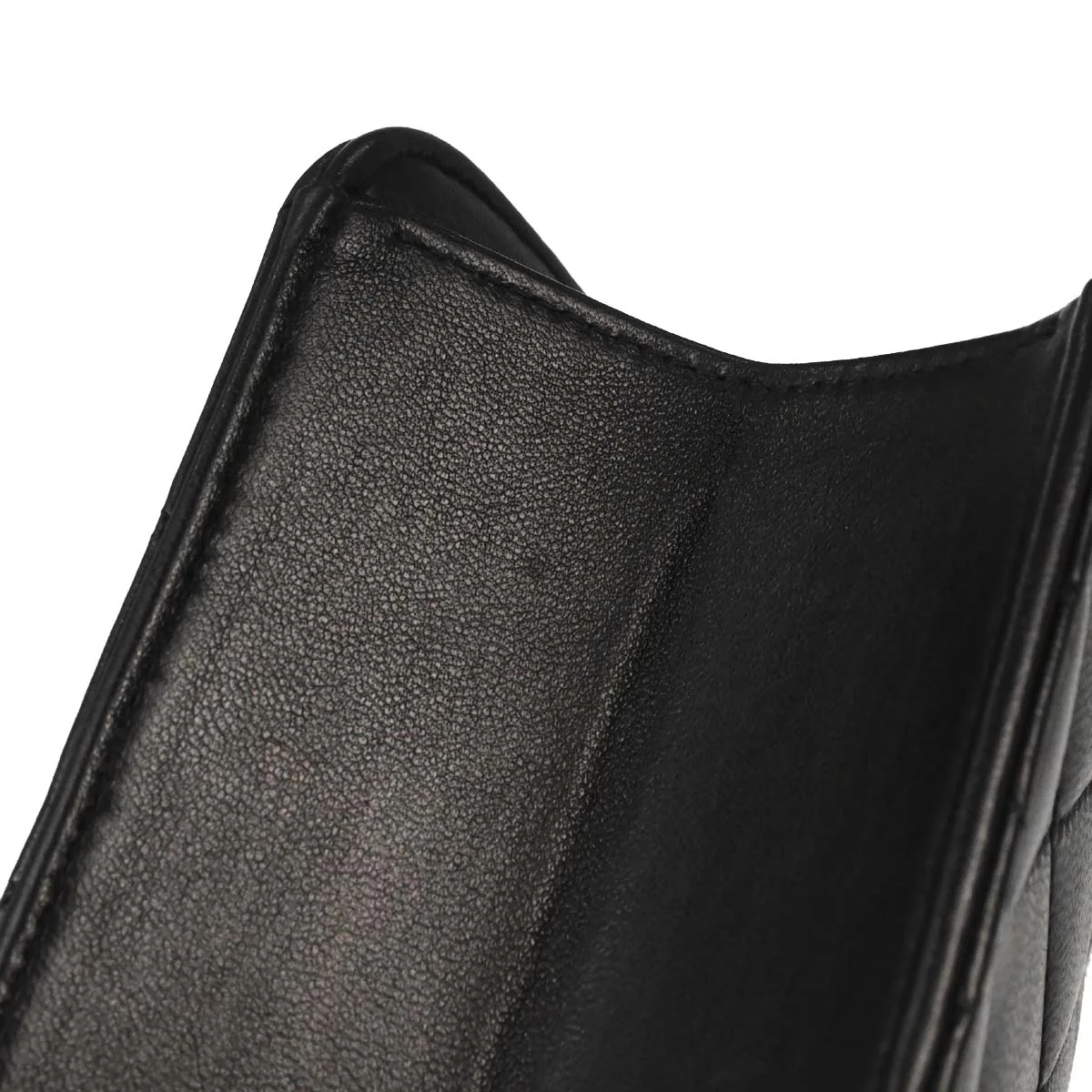 Chanel Black Lambskin Pushlock Small Half Flap Shoulder Bag - Image 5