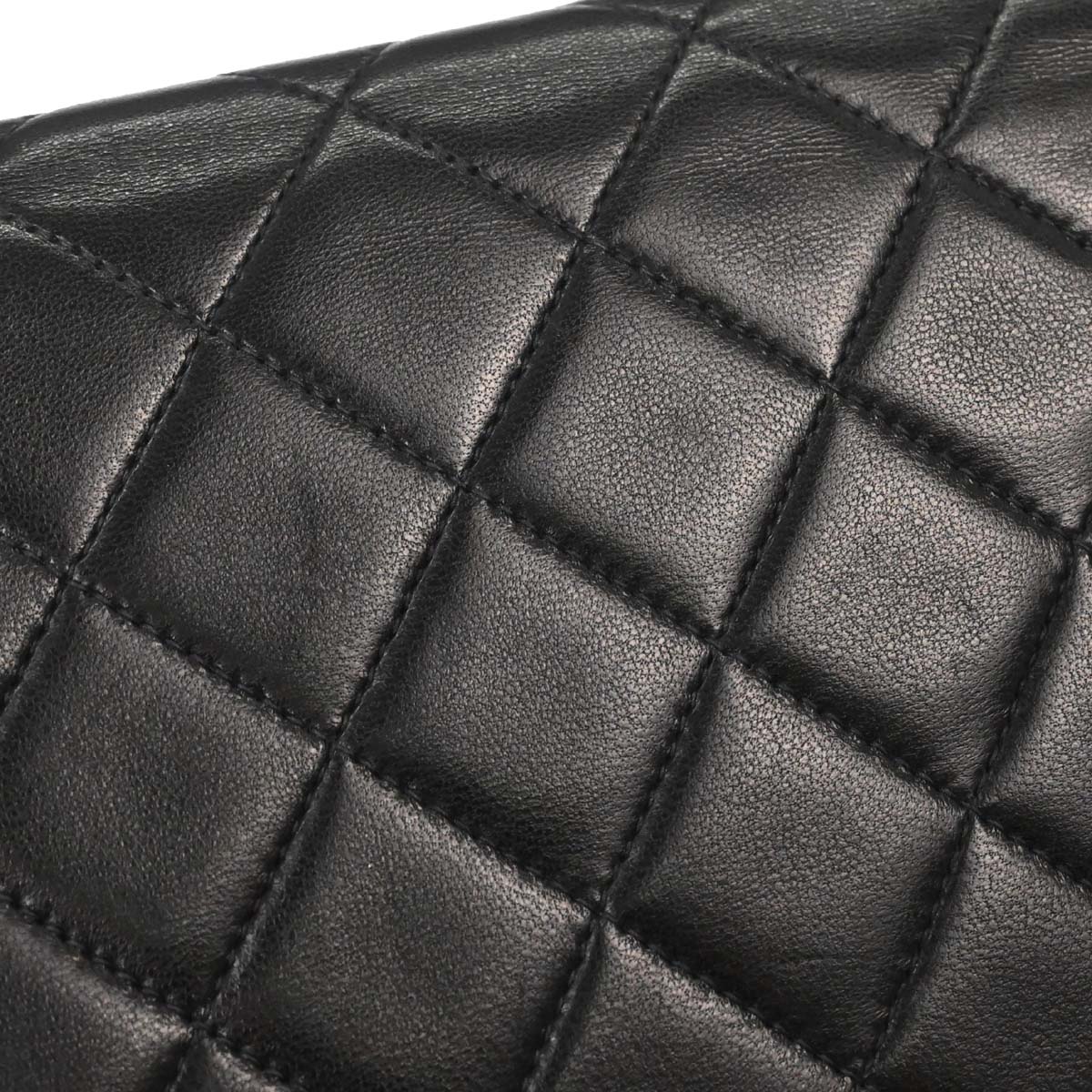 Chanel Black Lambskin Pushlock Small Half Flap Shoulder Bag - Image 9