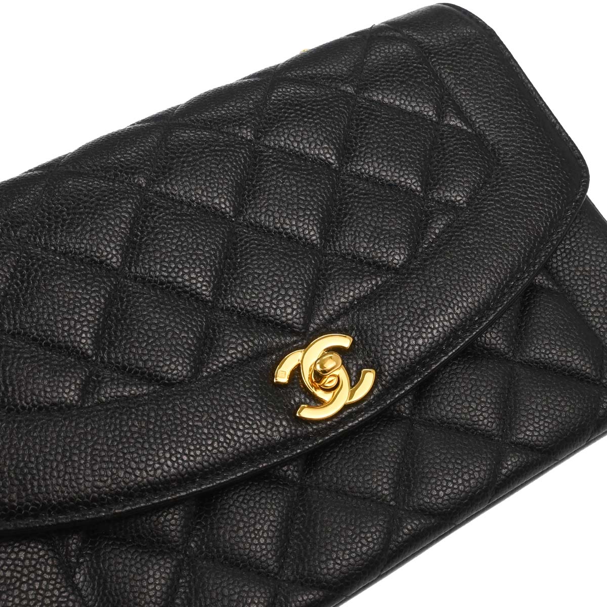 Chanel Black Caviar Skin Medium Diana Chain Shoulder Bag - Image 12