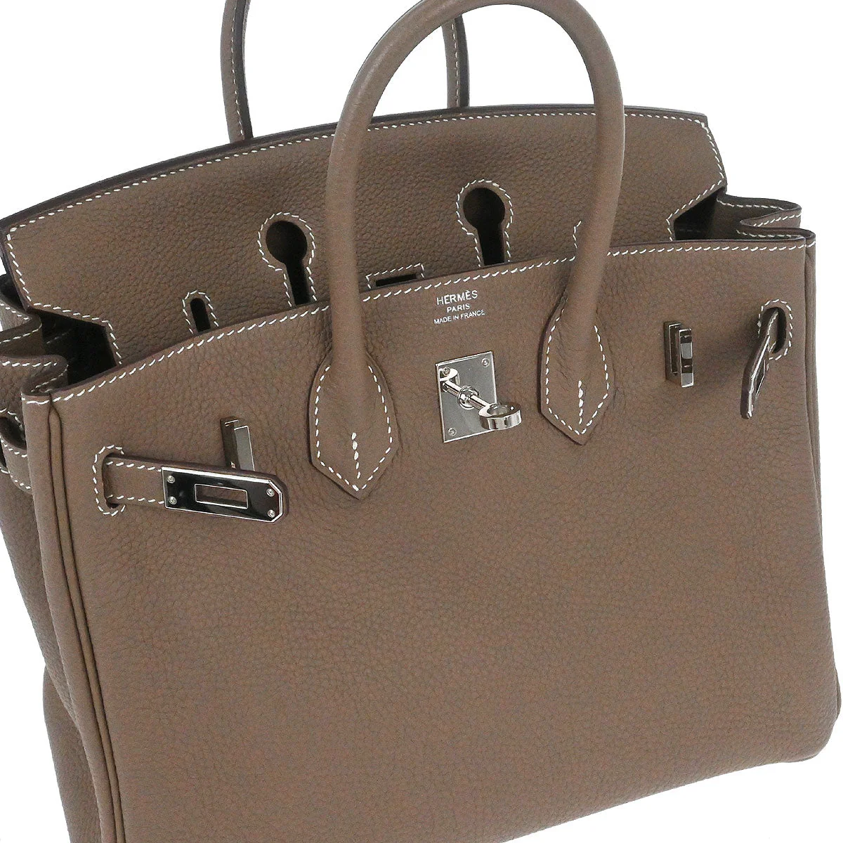 Hermes Etoupe Togo Birkin 25 Handbag - Image 14