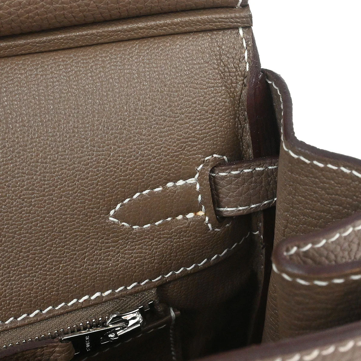 Hermes Etoupe Togo Birkin 25 Handbag - Image 18