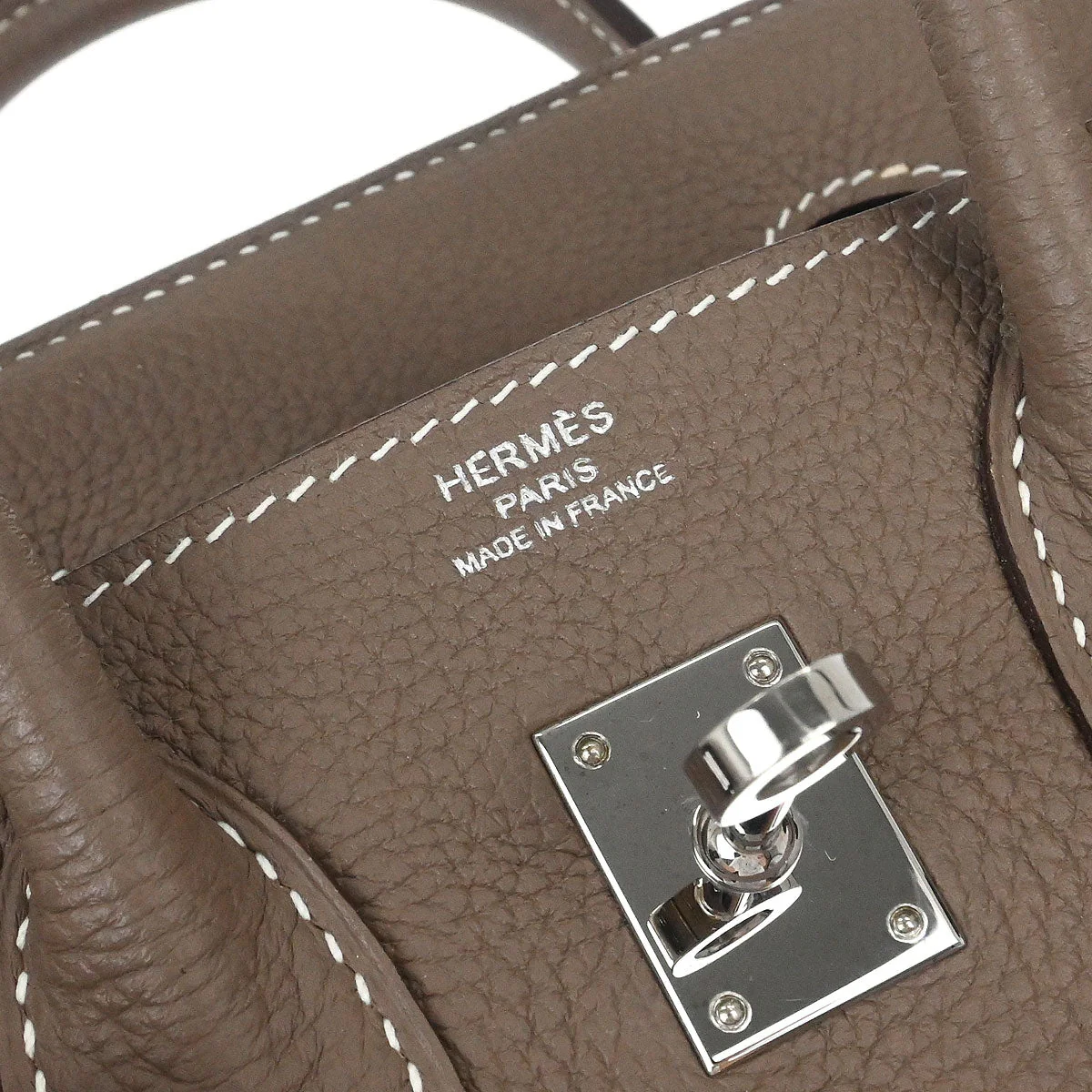 Hermes Etoupe Togo Birkin 25 Handbag - Image 19