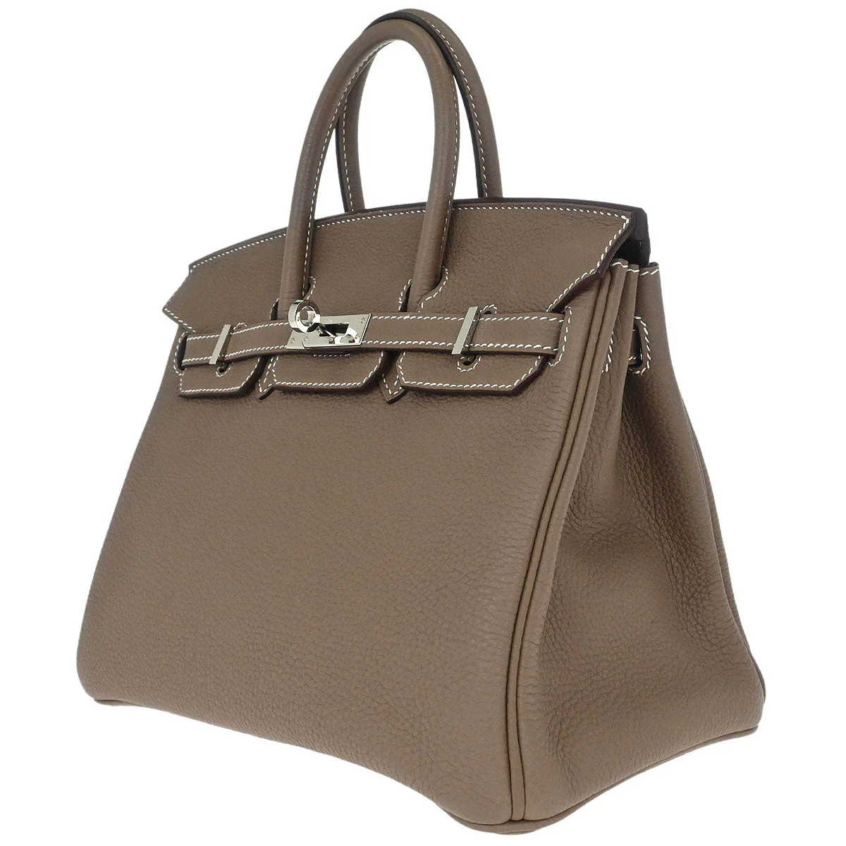 Hermes Etoupe Togo Birkin 25 Handbag - Image 3