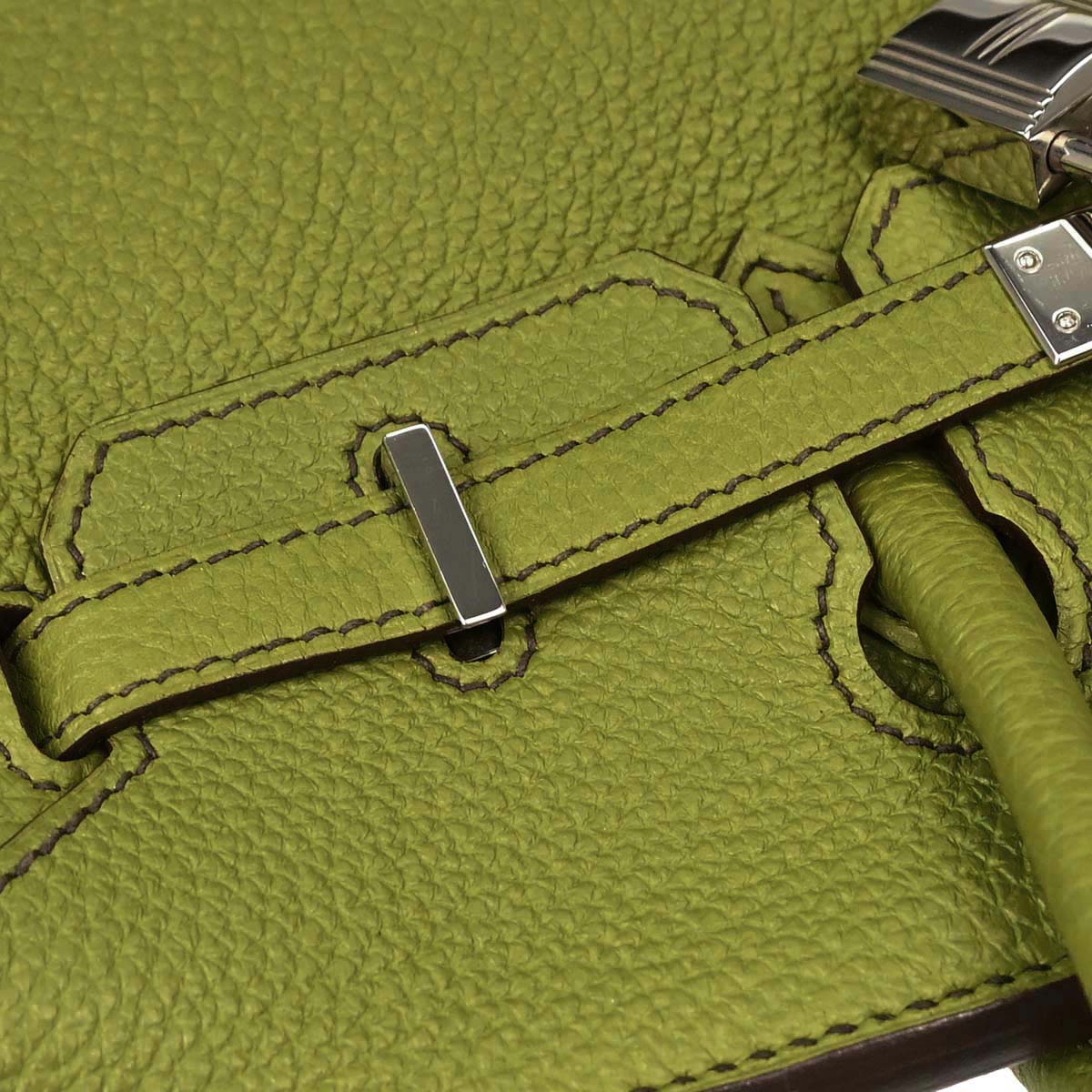 Hermes Anis Green Togo Birkin 25 Handbag - Image 13