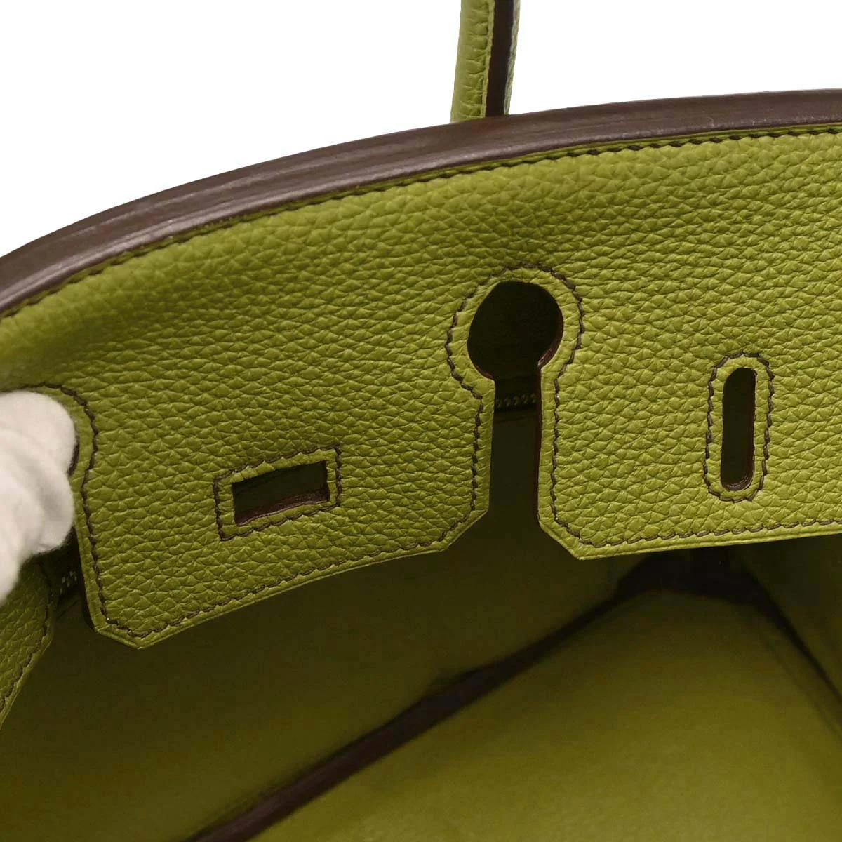 Hermes Anis Green Togo Birkin 25 Handbag - Image 15