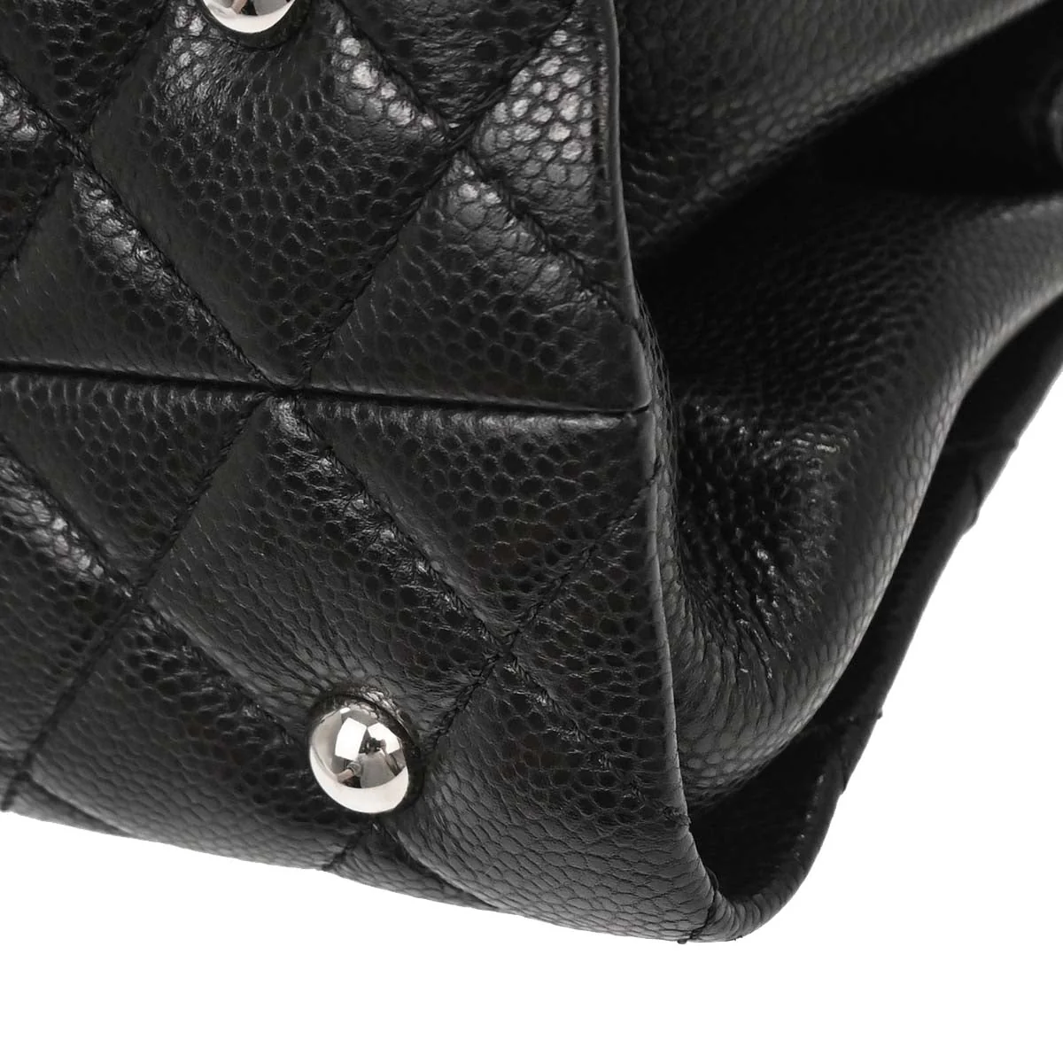 Chanel Black Caviar Skin Chain Tote Bag - Image 12